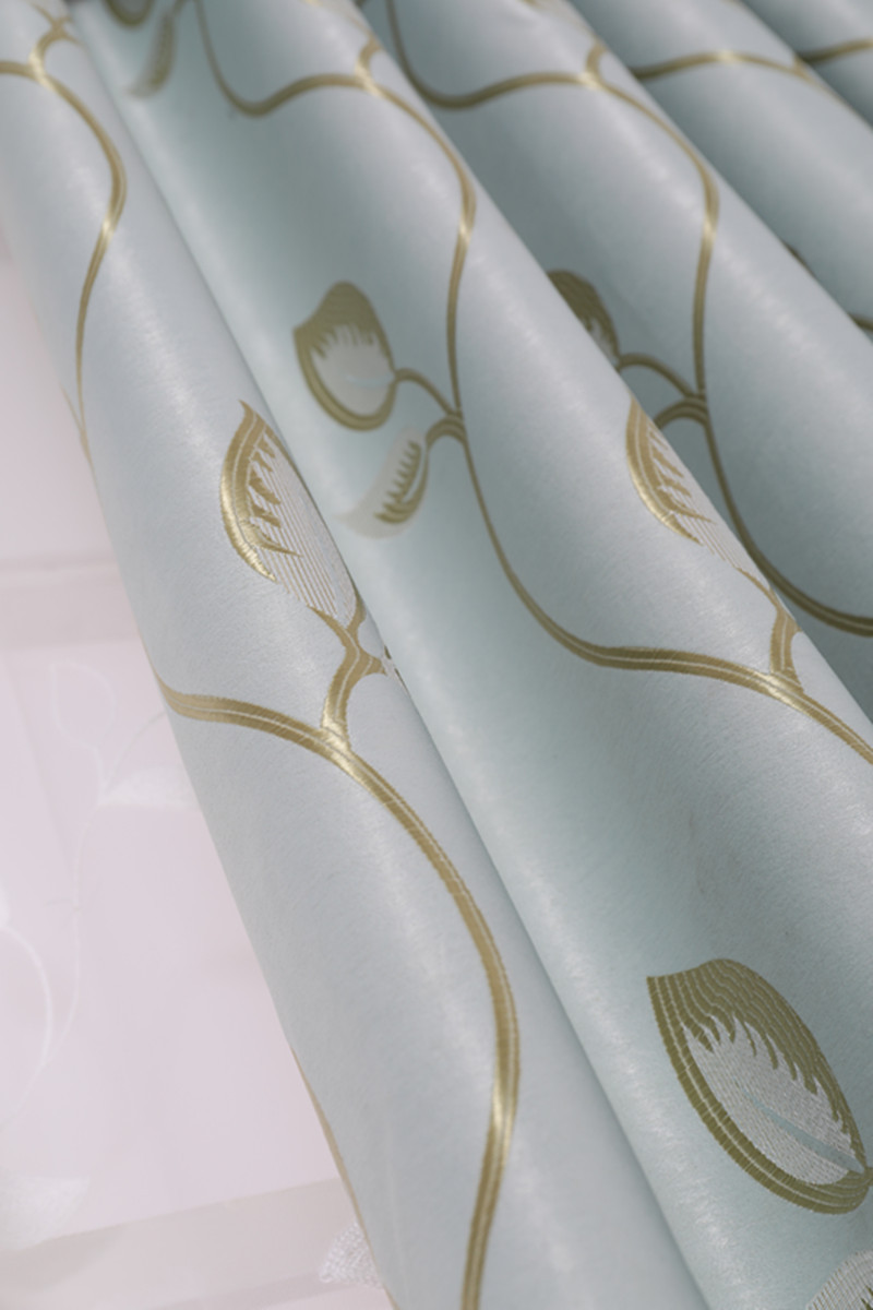 【TY-LSTH】Cheap Jacquard Floral Texture Curtain Fabric, Simple Style Customizable Living Room Bedroom Curtains