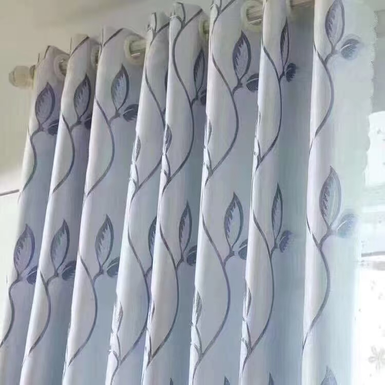 【TY-LSTH】Cheap Jacquard Floral Texture Curtain Fabric, Simple Style Customizable Living Room Bedroom Curtains