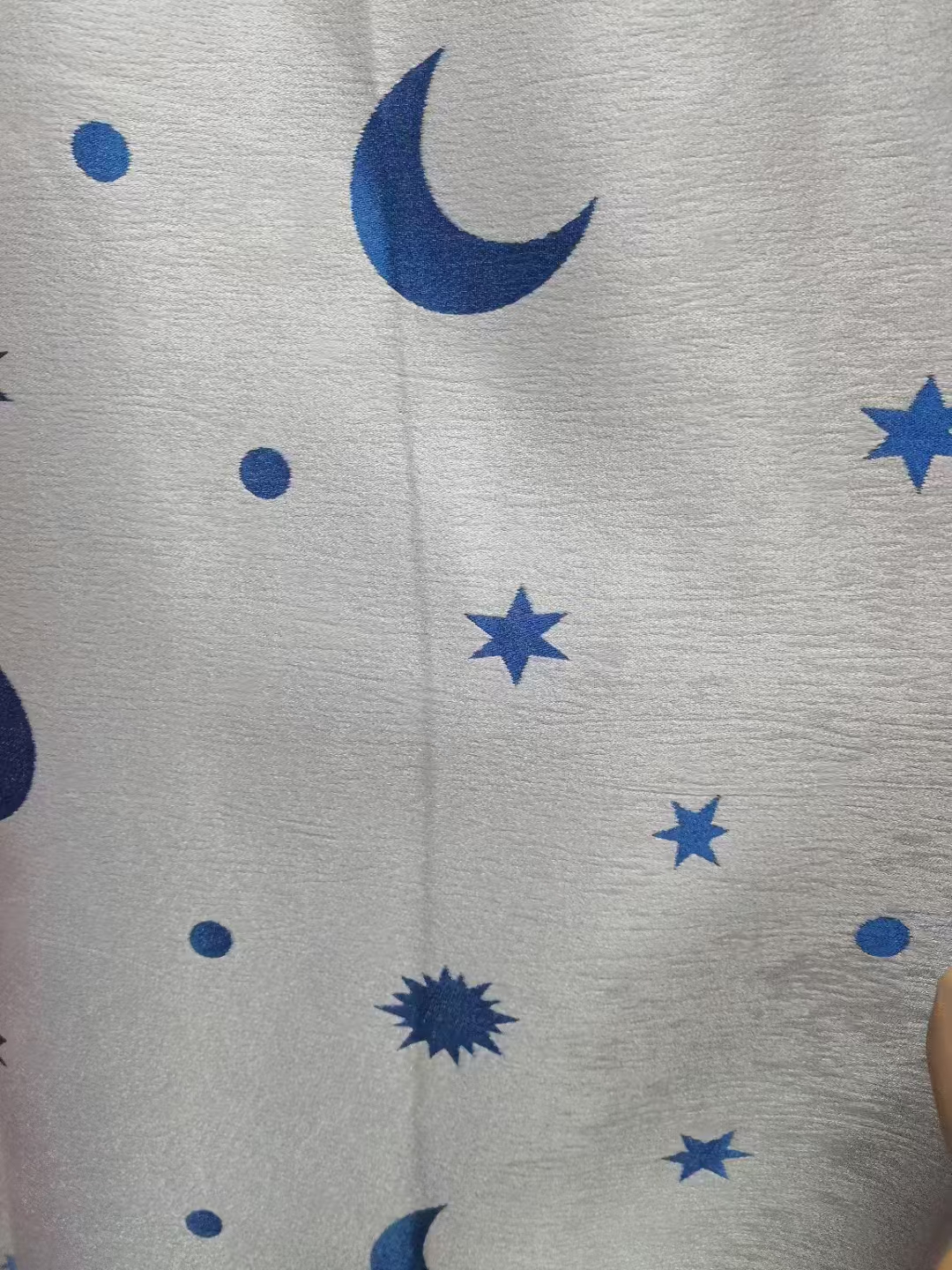 【TY-YLZXY】Stars and Moons Cartoon Jacquard Simple Blackout Cationic Curtain Fabric, Soundproof Modern Style Customizable Living Room Bedroom Curtains