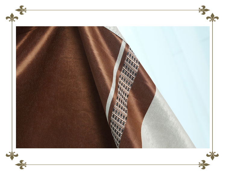 【ZY-Y10T】Horizontal Stripe Cation Jacquard Simple Blackout Curtain Fabric, Soundproof Modern Style Customizable Living Room Bedroom Curtains