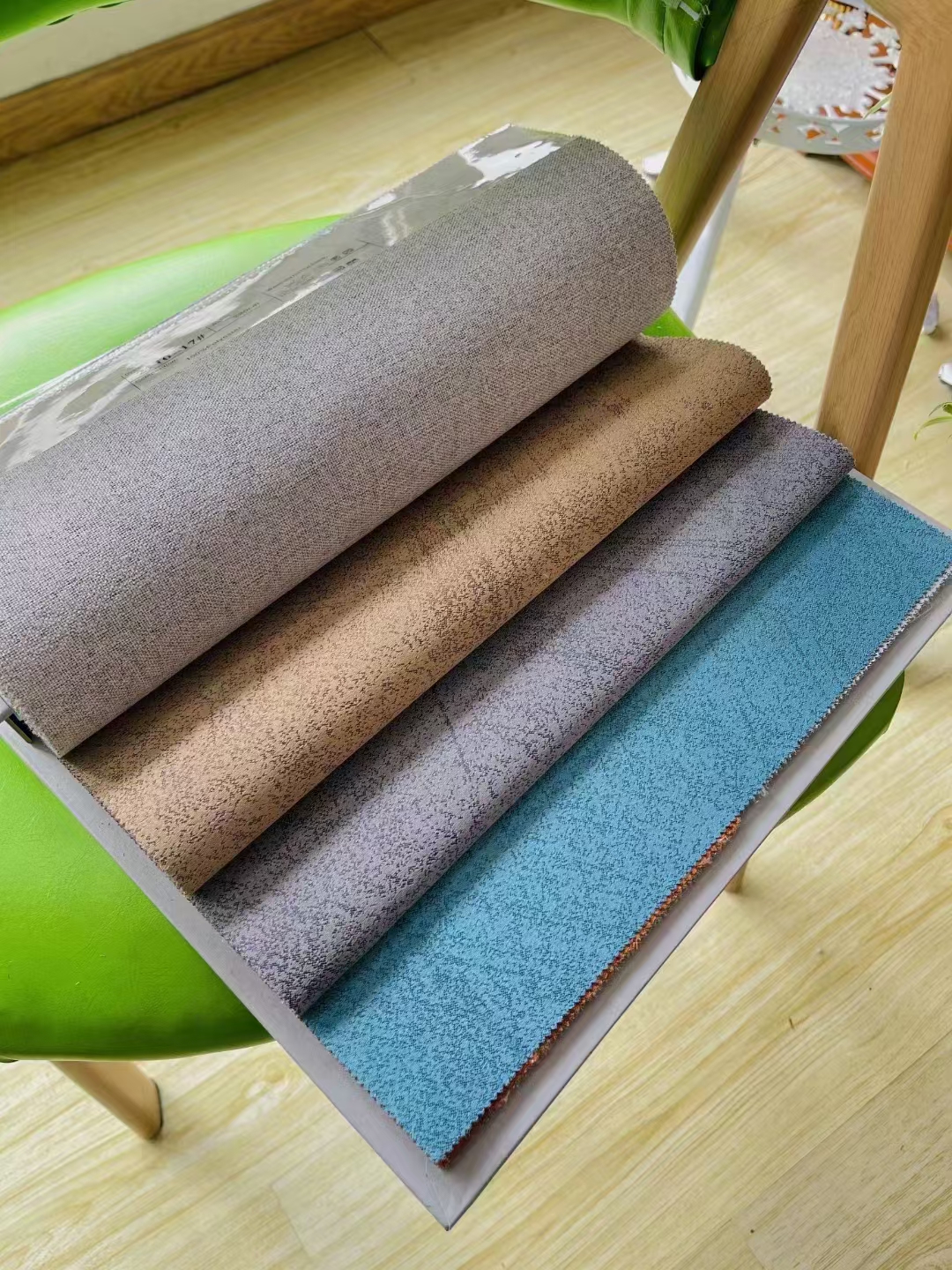 【SY-2110】 Solid Color Jacquard Simple Line Texture Composite Simple 100% Full Blackout Curtain Fabric,Soundproof Modern Style Customizable Living Room Bedroom Curtains