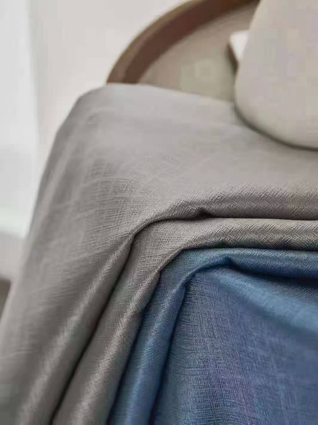 【HL-BLG】Rhombic Shaped Blackout Embossed Sound Insulating Polyester Curtain Fabric, Drapes Curtain Fabrics for Bedroom Living Room Office Home Decor