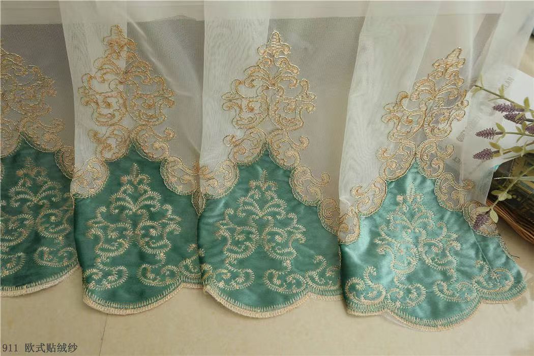 【SHEER-FC19】|GSM:160|Blackout rate:transparent|Material:Sheer|Process:Embroidered