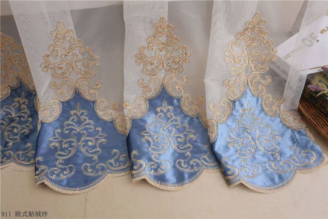 【SHEER-FC19】|GSM:160|Blackout rate:transparent|Material:Sheer|Process:Embroidered