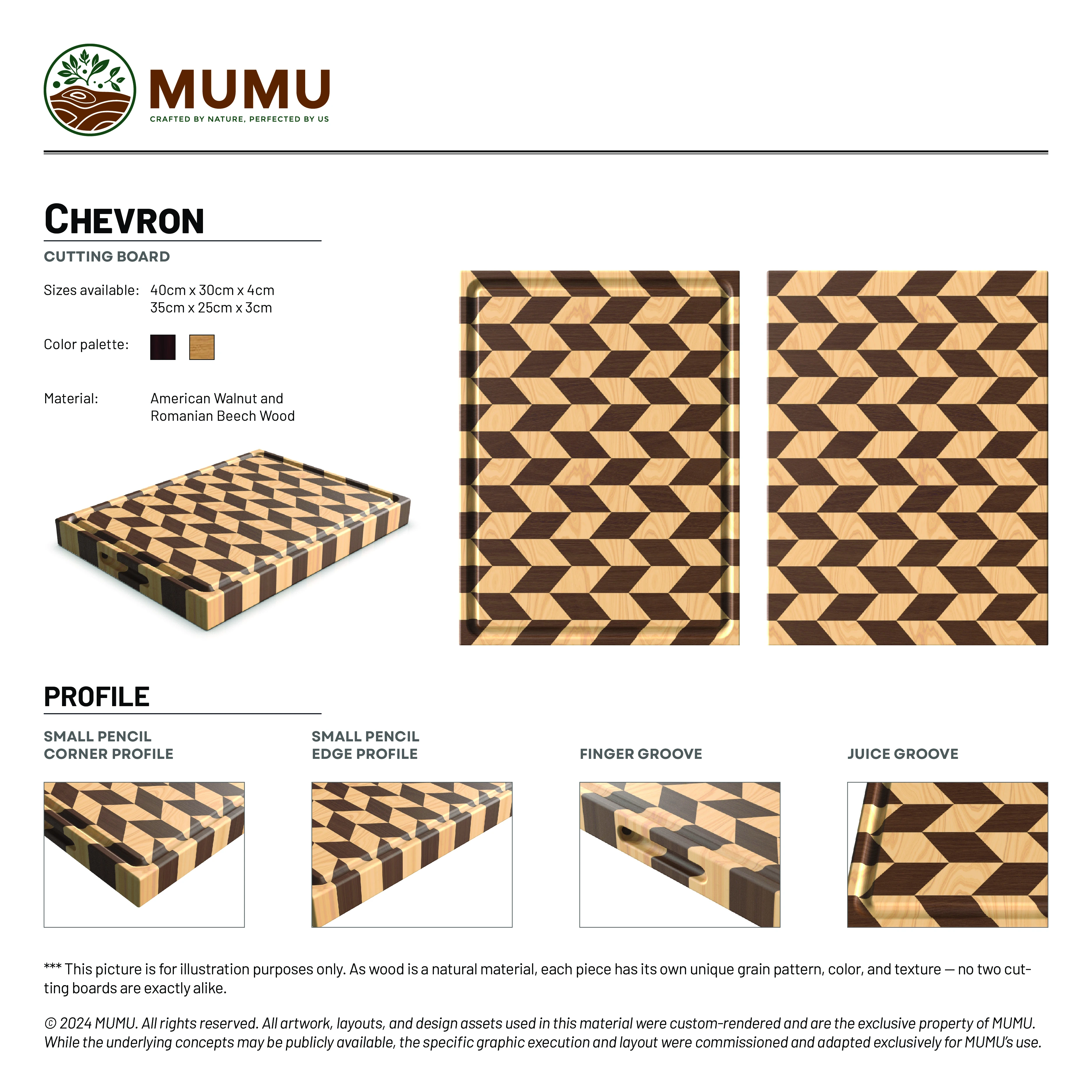 Chevron Cutting Board