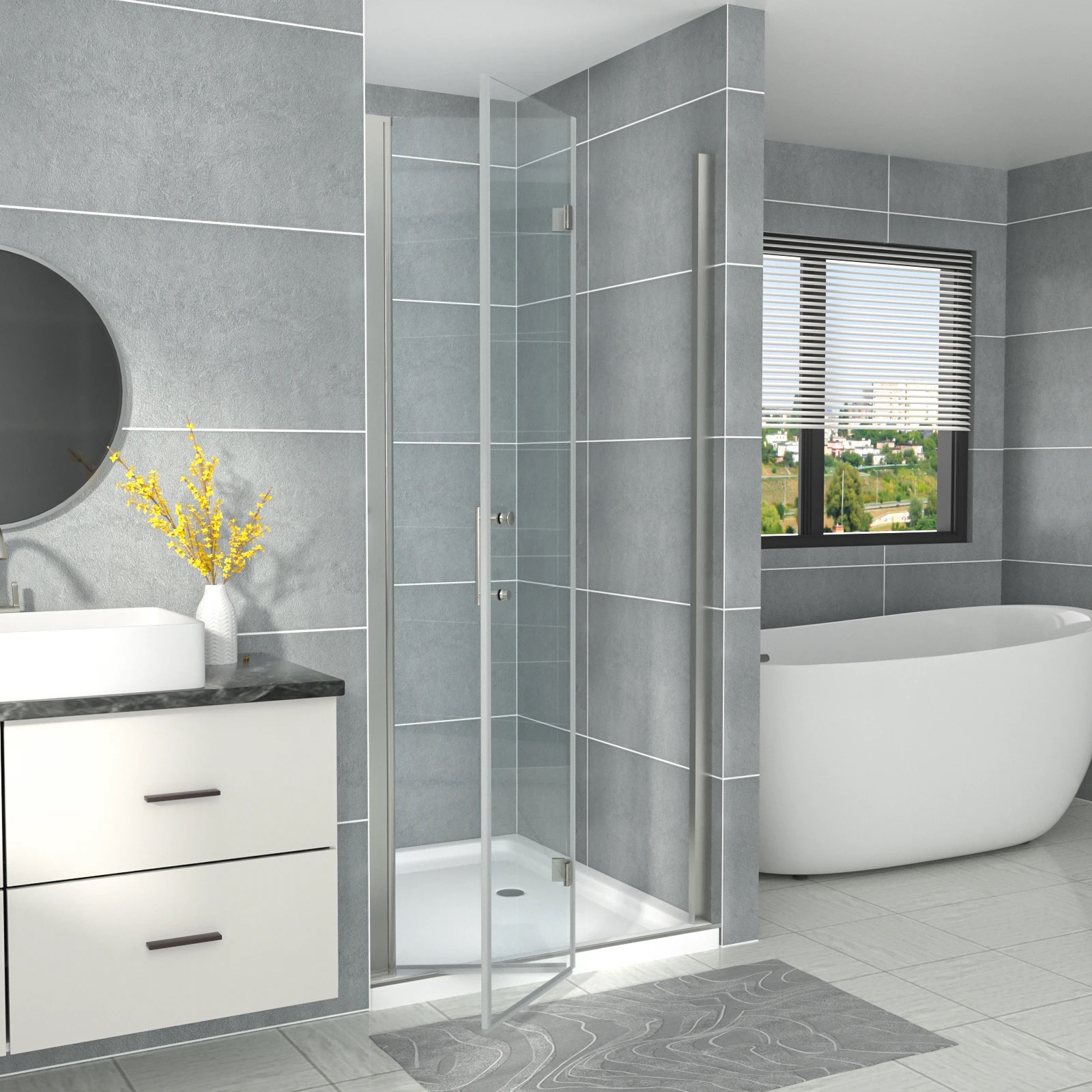 Shower Door Tempered Glass