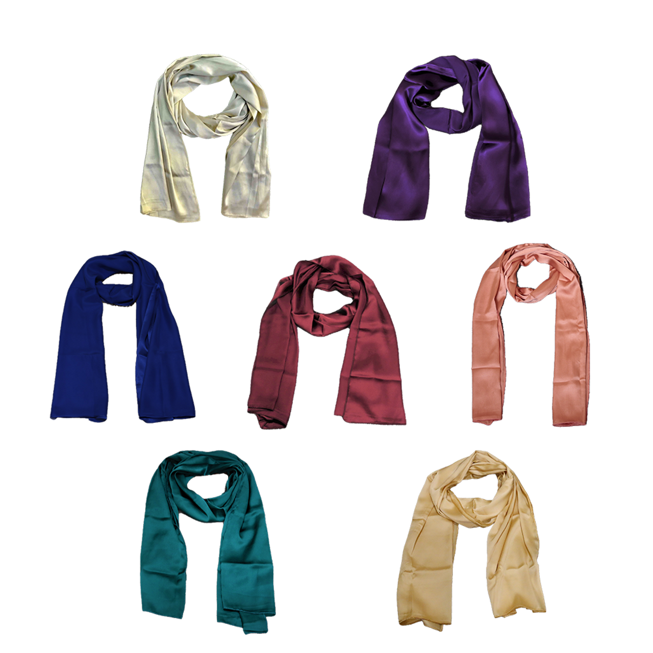 Tachionizuotas Elegantiškas Gryno Šilko Šalikas