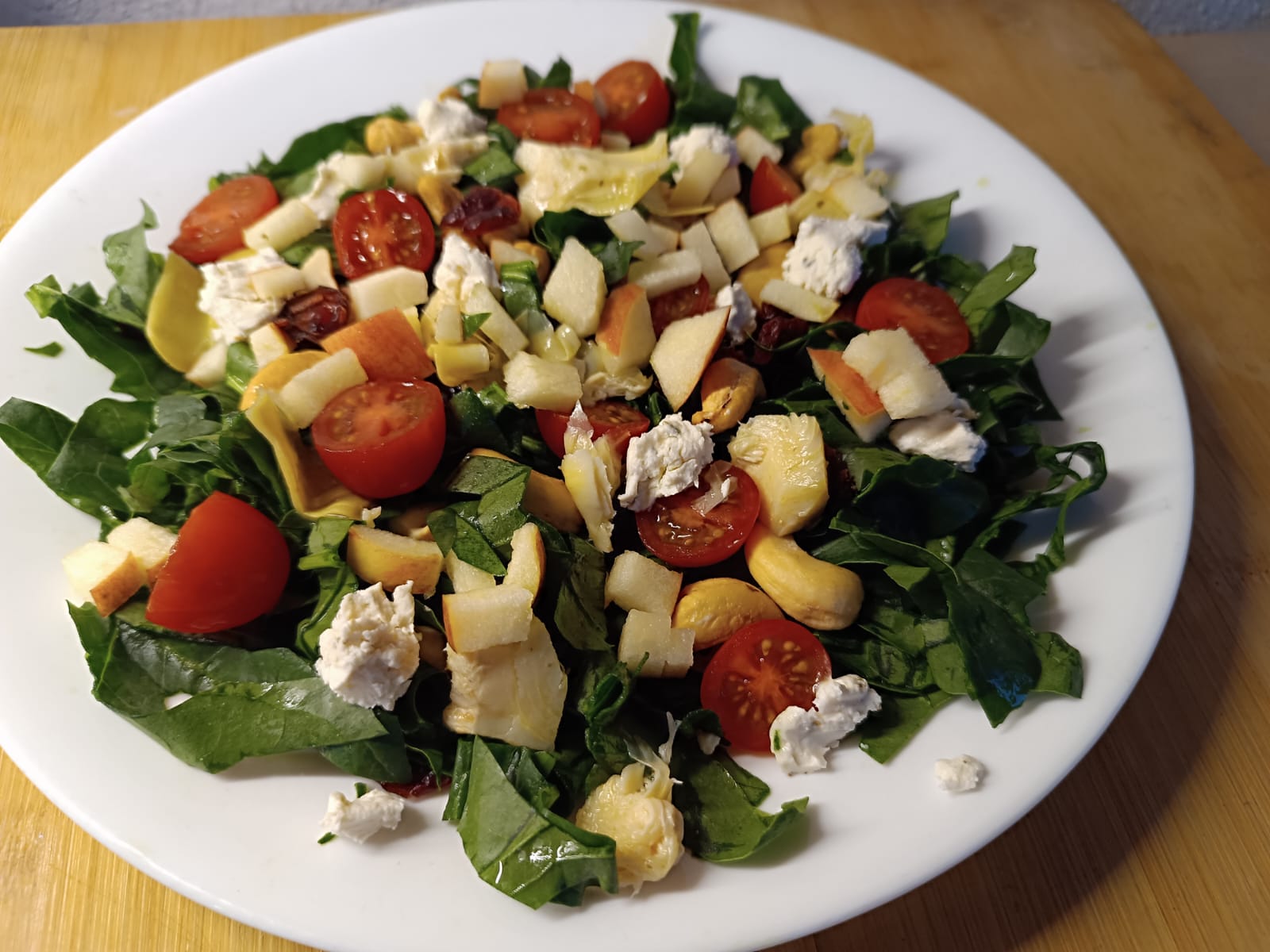 Ensalada fresca de espinaca