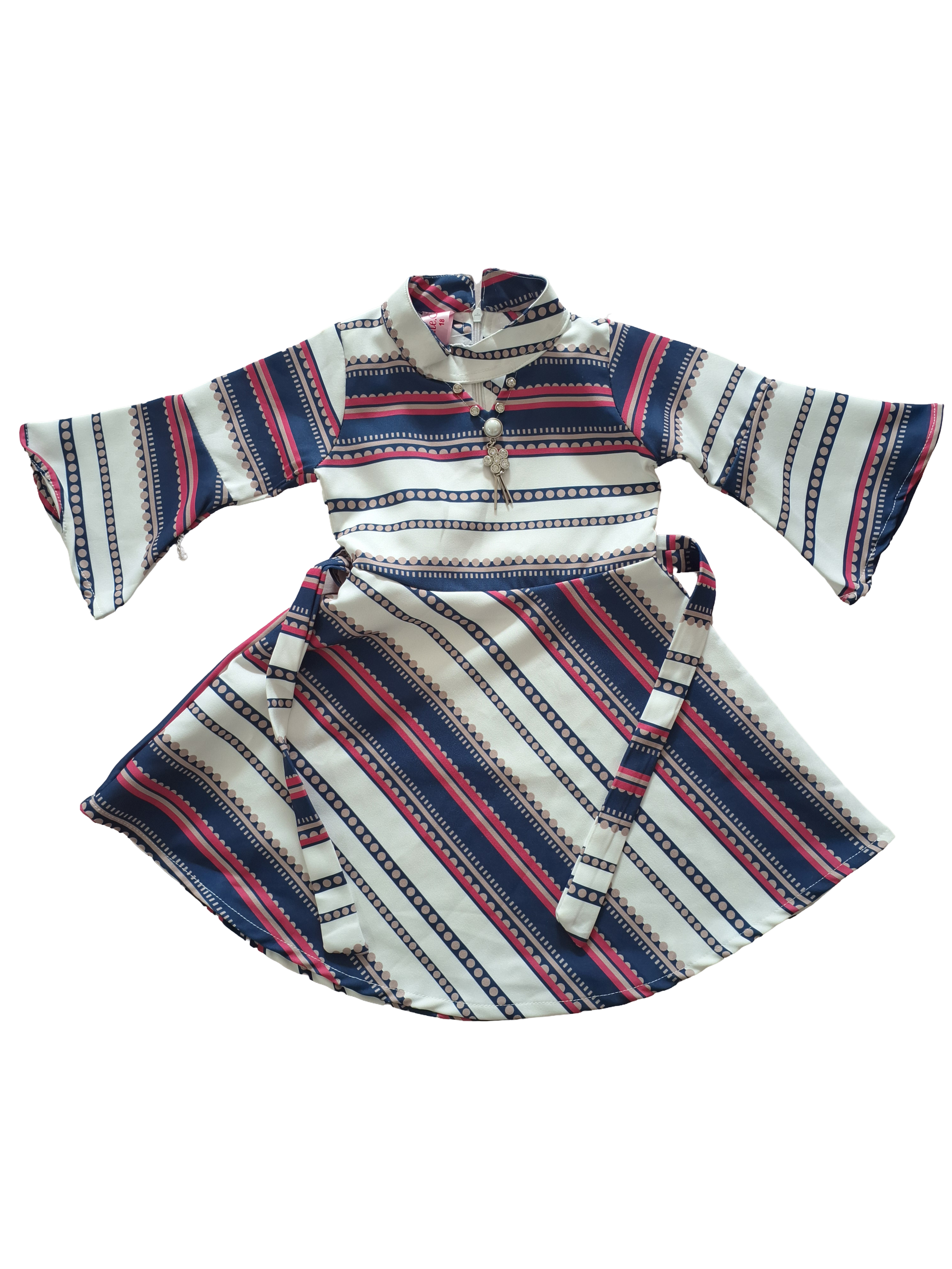 Striped Flared Dress 18 (18 months to 24 months)
