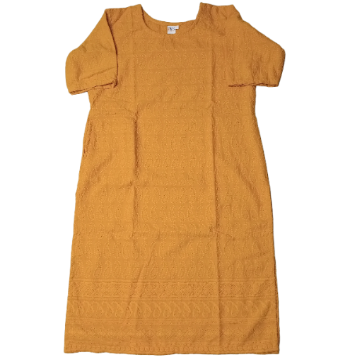 Yellow Chickenkari  Kurti 