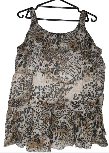 Leopard Print top, size NZ 14