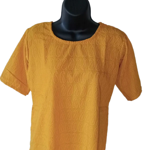 Yellow Chickenkari  Kurti 