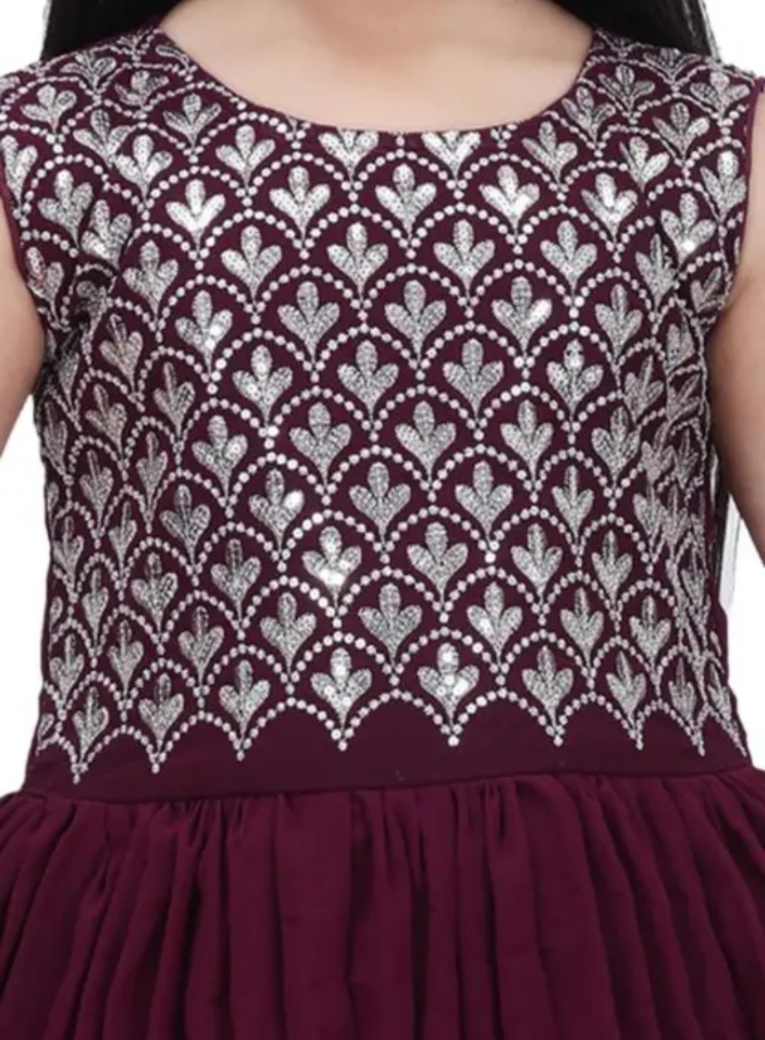 Purple Sharara with frock kurti, Size 26 (5 & 6 years)