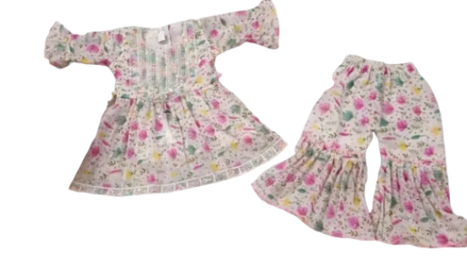 Floral Sharara Suit, Size 1 year