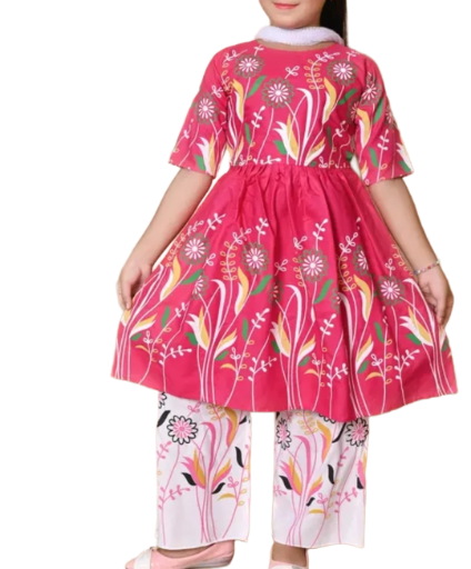 Printed Naira cut Palazzo suit, Size 24 (4 years)