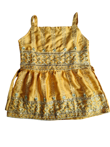 Yellow Embroidered Palazzo Suit, size 22 (3 years)