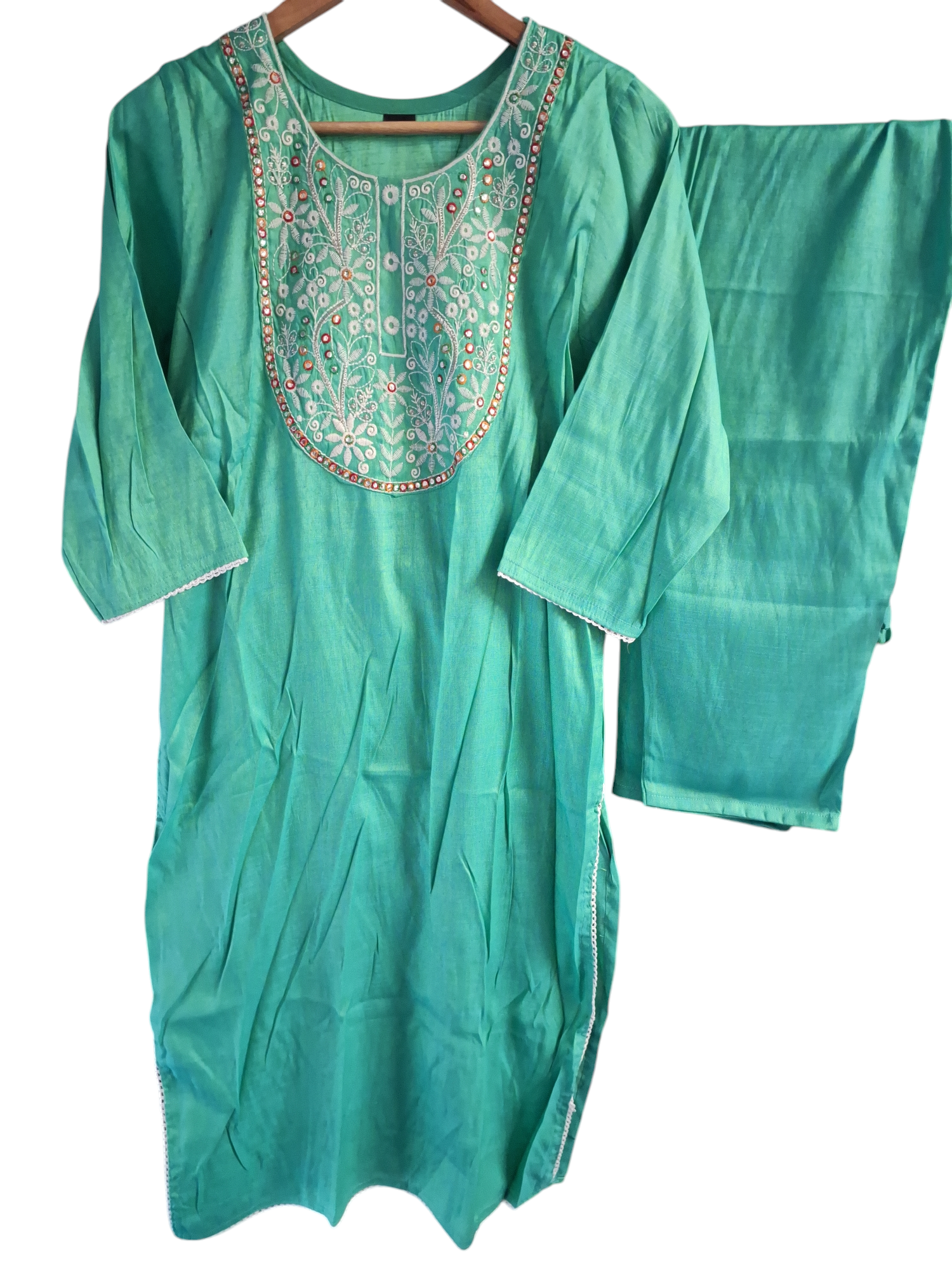 Sea blue and green shade Palazzo Suit size 42 /43
