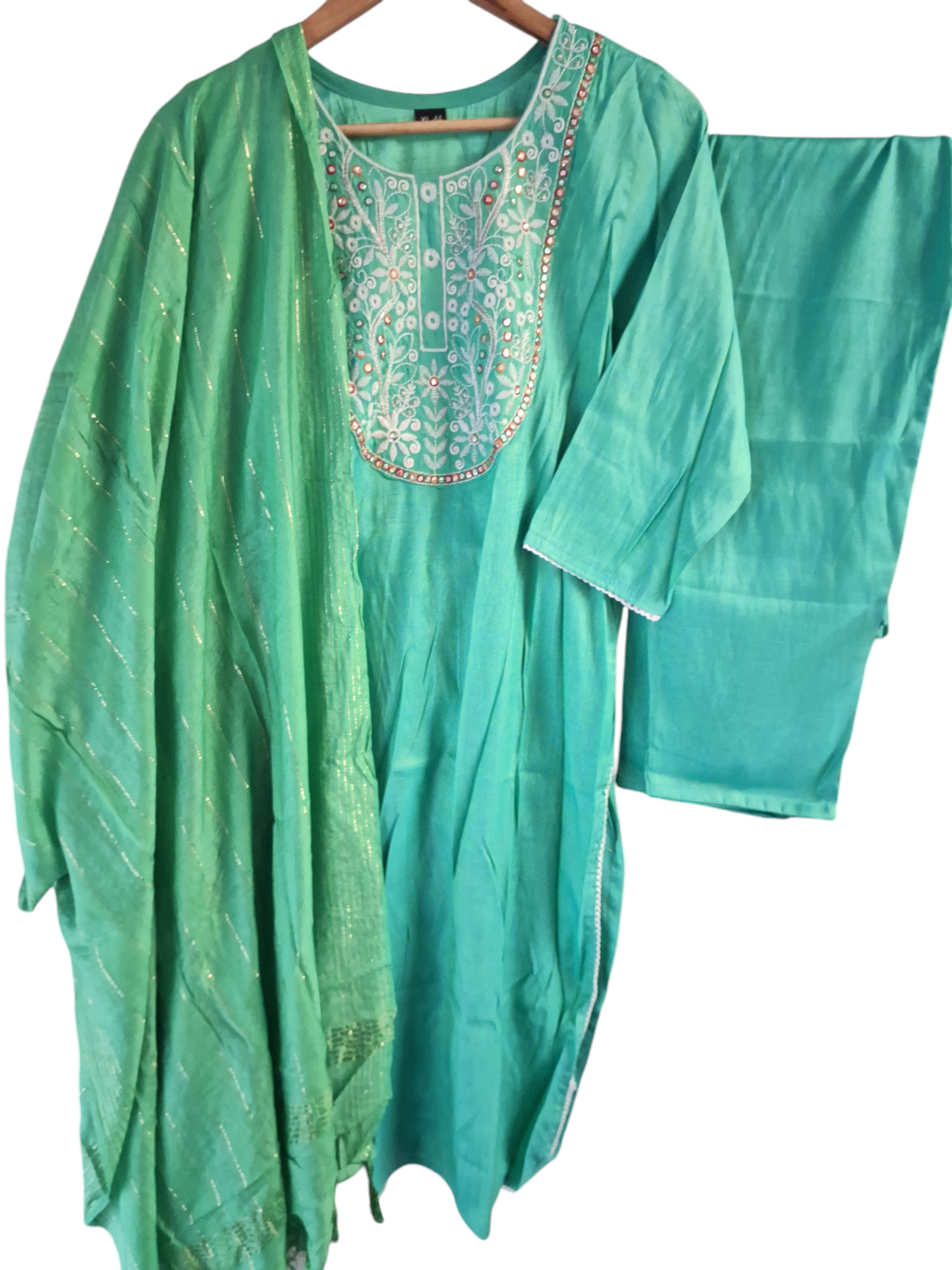 Sea blue and green shade Palazzo Suit size 42 /43