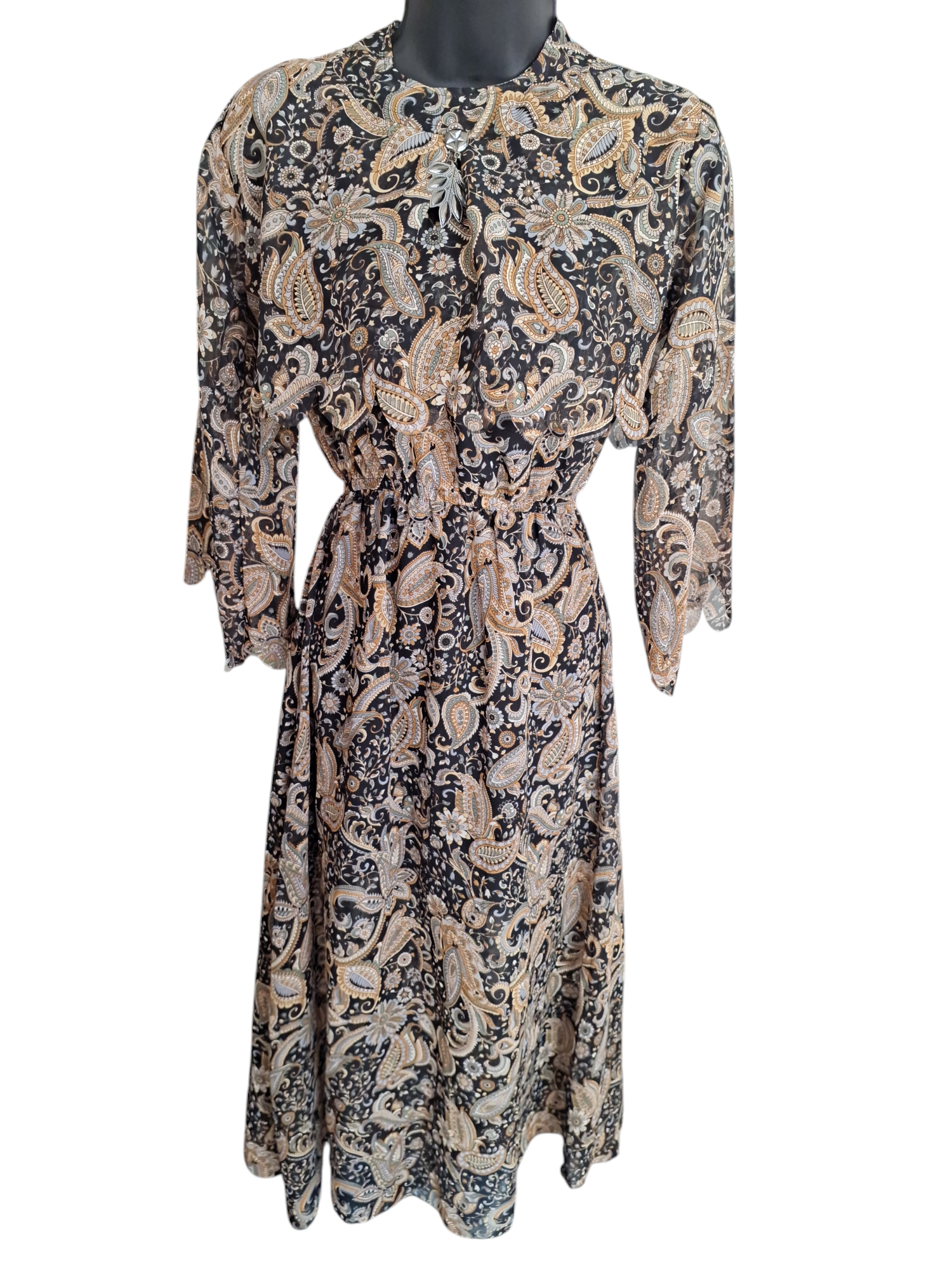 Floral midi dress, size 36 (nz size 8)