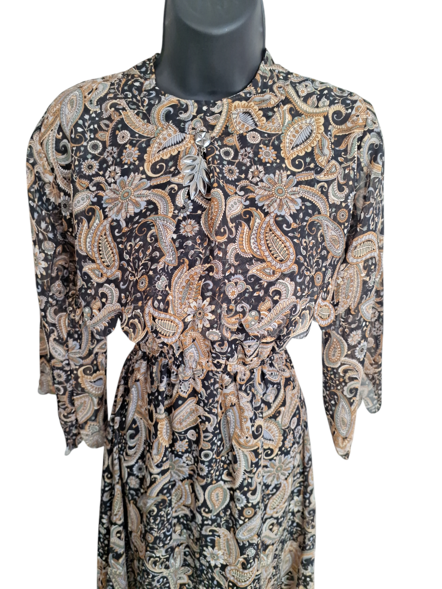 Floral midi dress, size 36 (nz size 8)