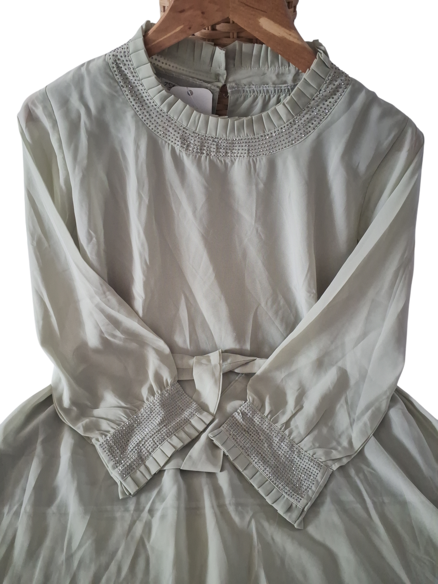 High low pistachio green Dress