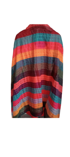 Red Salwar suit with Multicolor Dupatta, size 42 