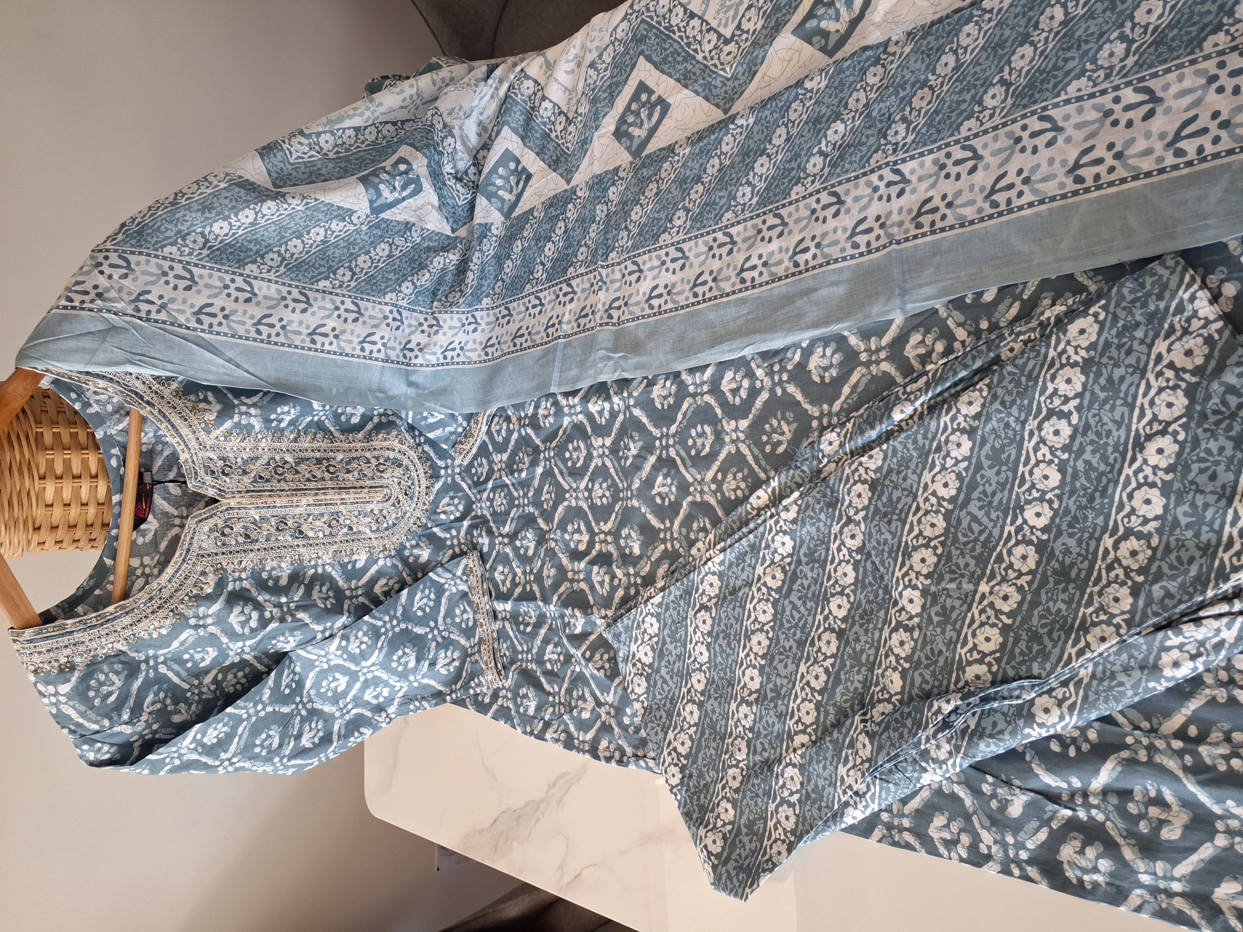 Pure Cotton Suit, Size 38