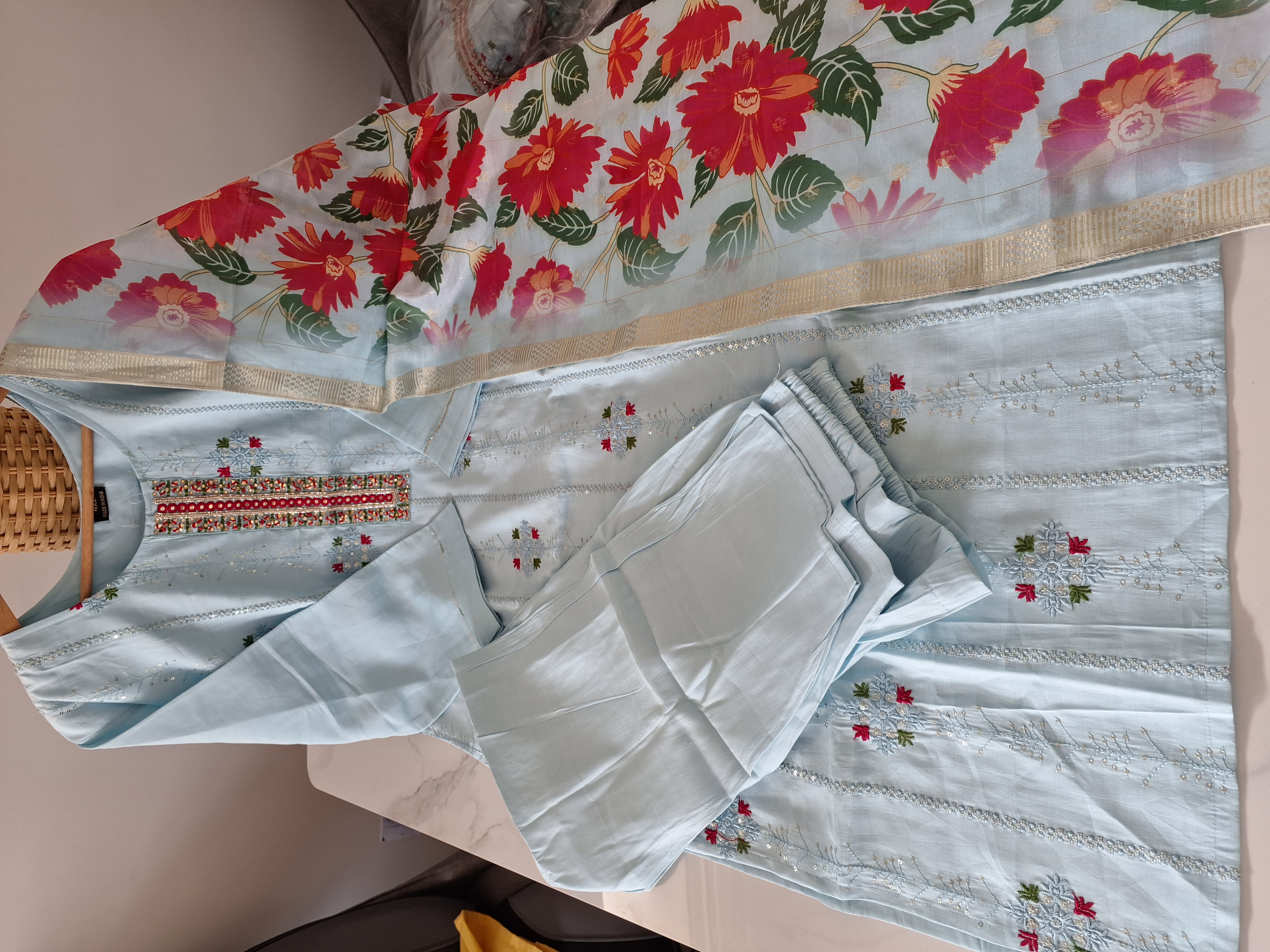 Elegant Embroidered Suit, size 48 and 50