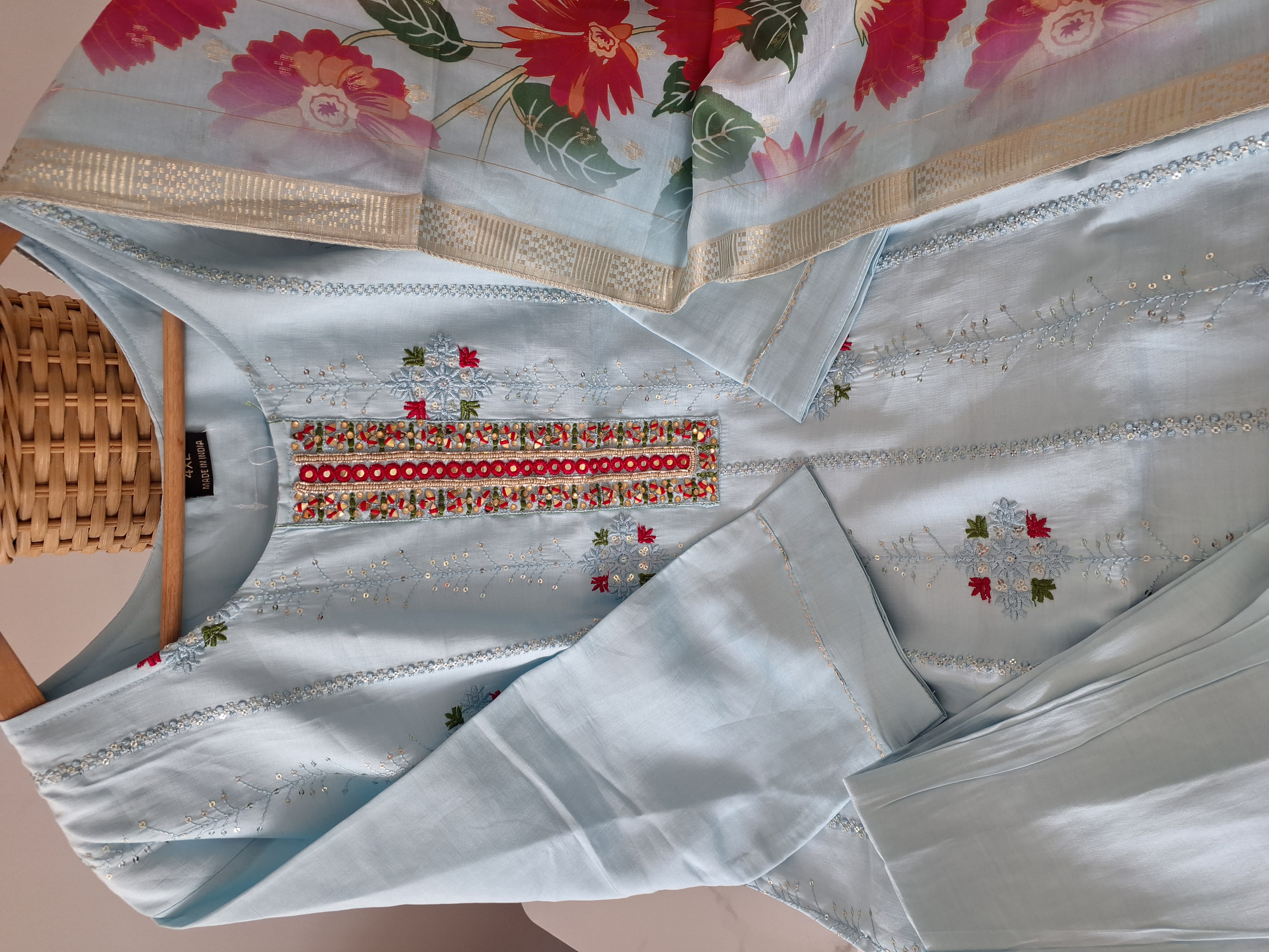 Elegant Embroidered Suit, size 48 and 50