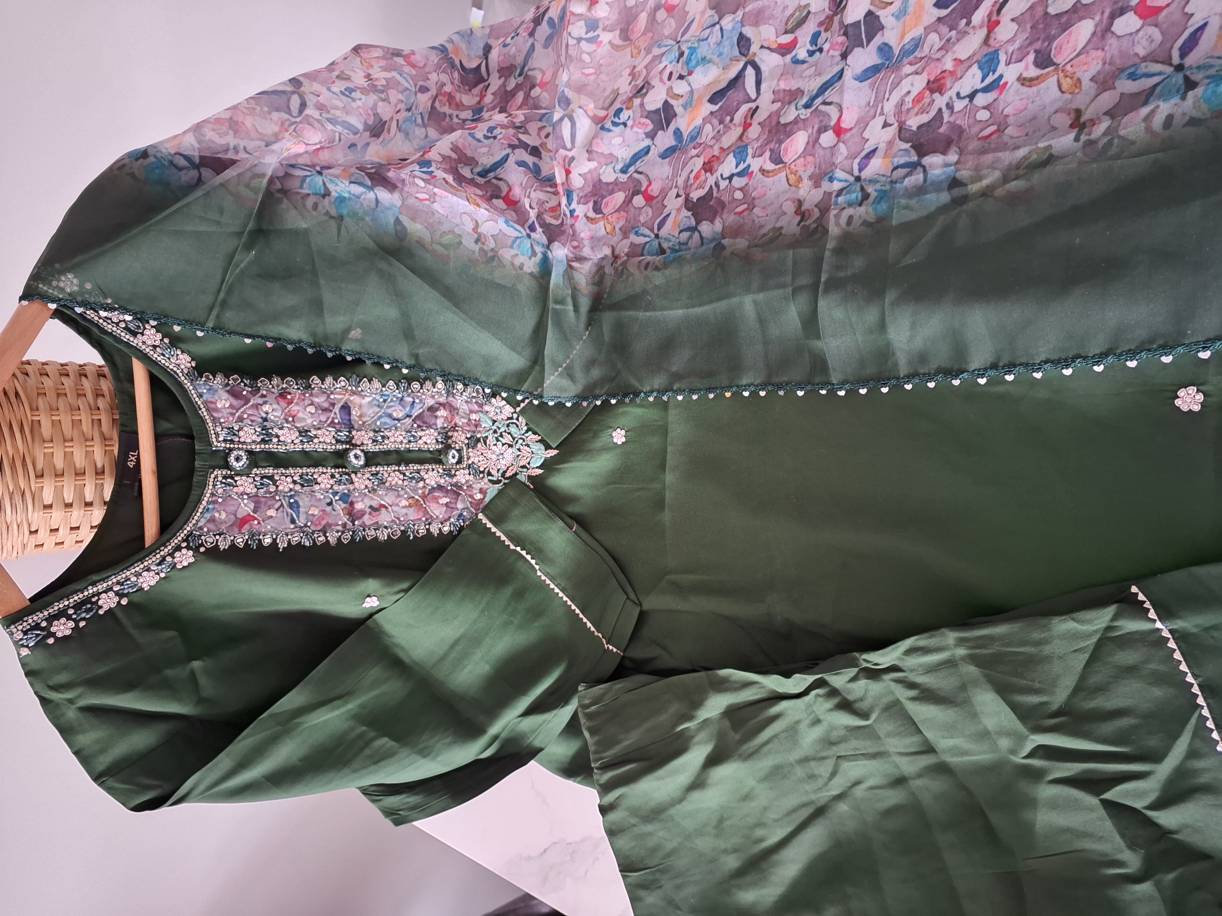 Elegant Embroidered Suit, size 46, 48