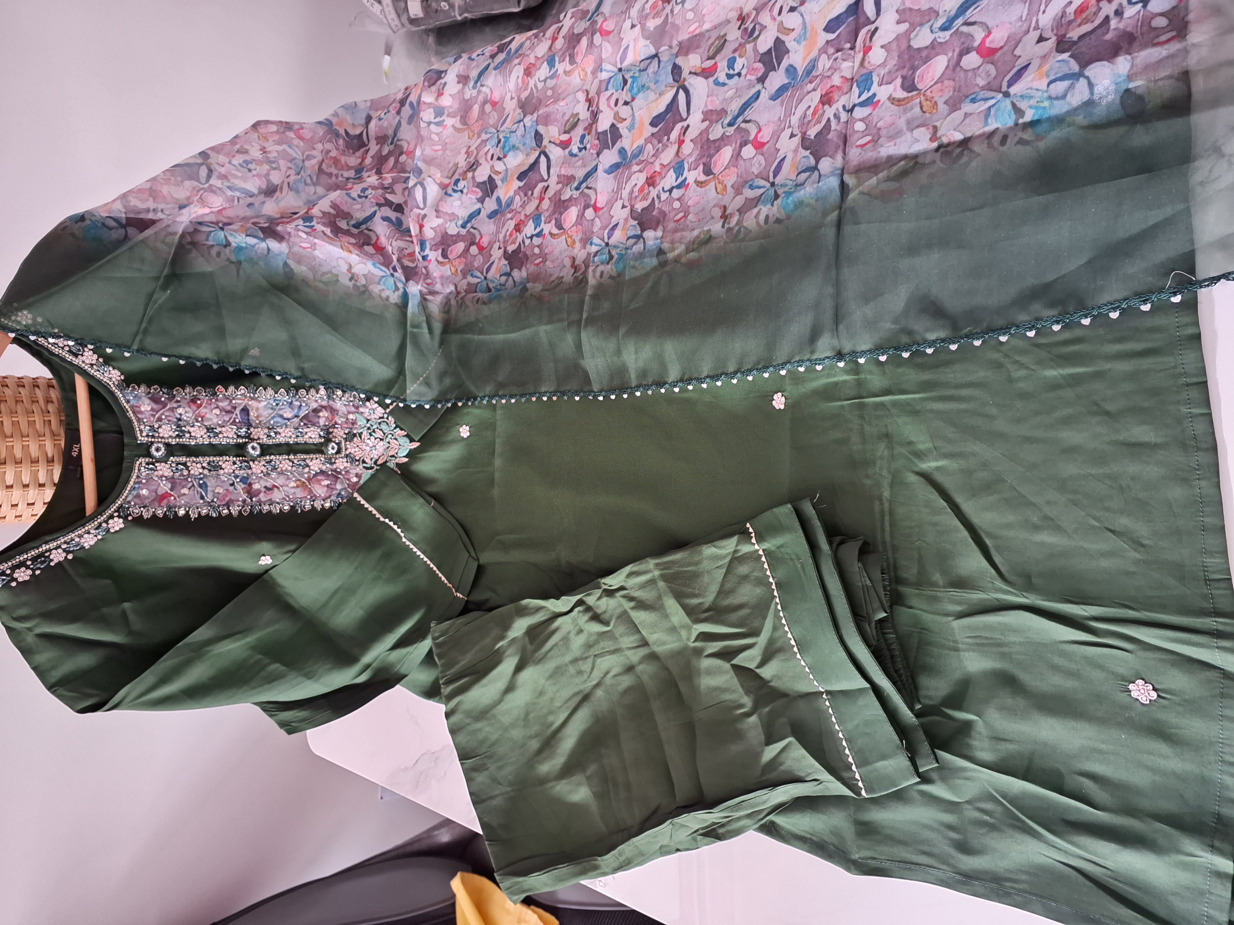 Elegant Embroidered Suit, size 46, 48