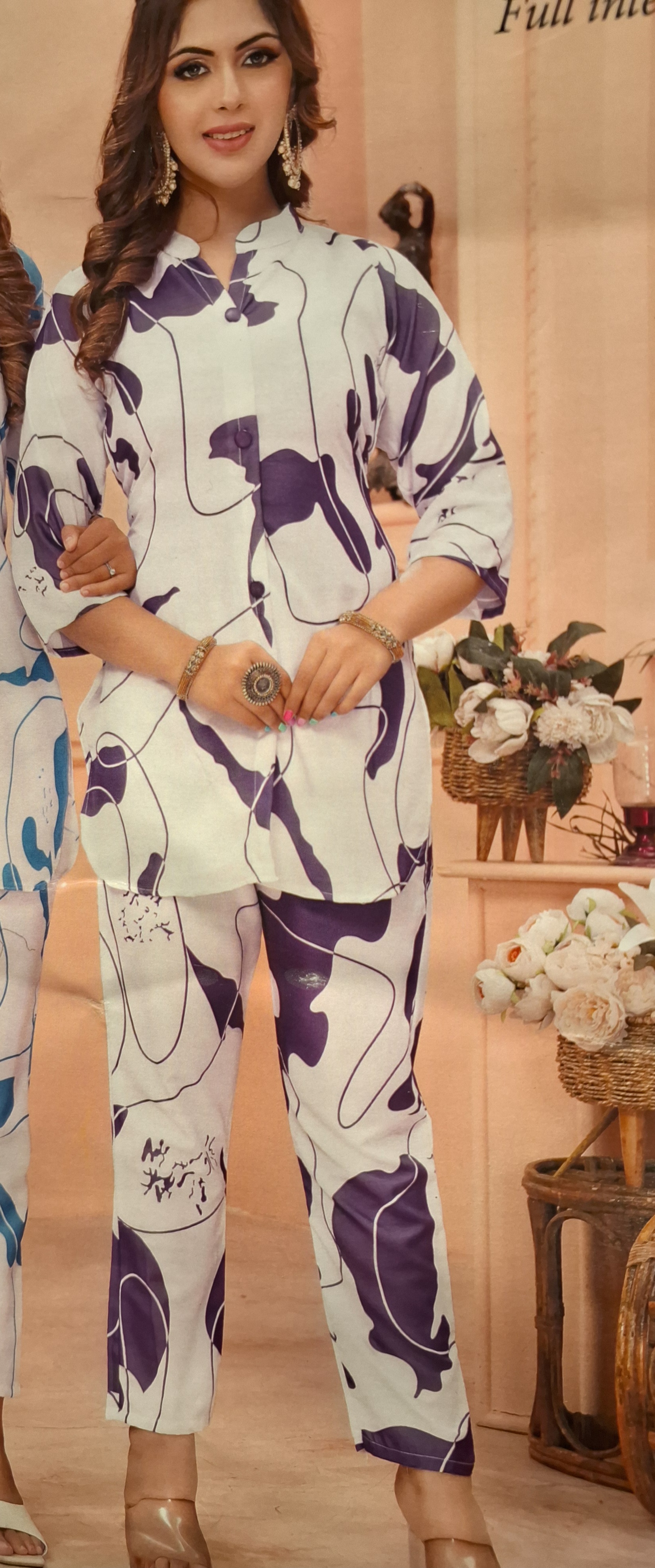 Printed Co-ord Set, size  40