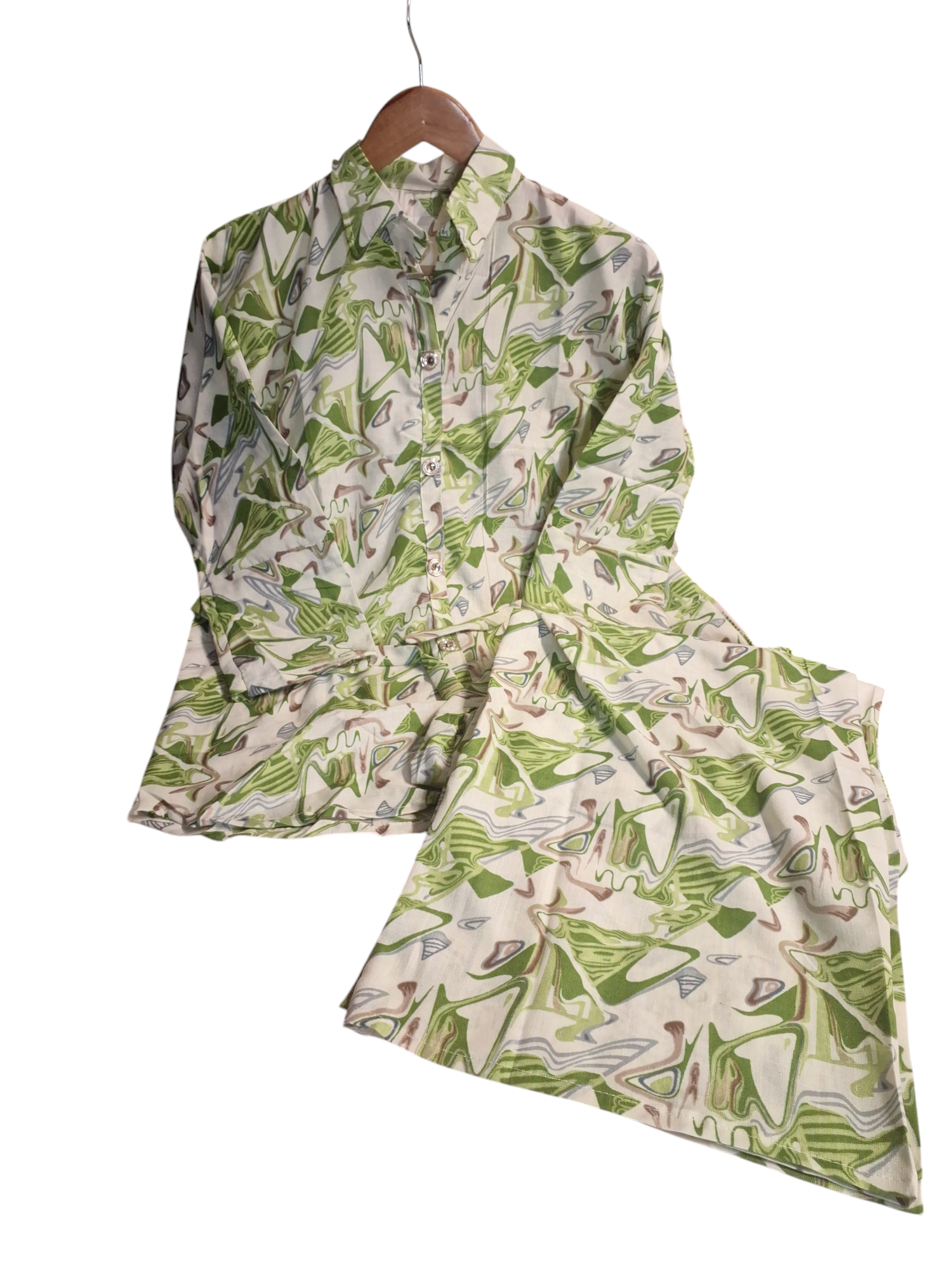 Patterned Shirt with Wide Pallazzo co-ord set, size 40