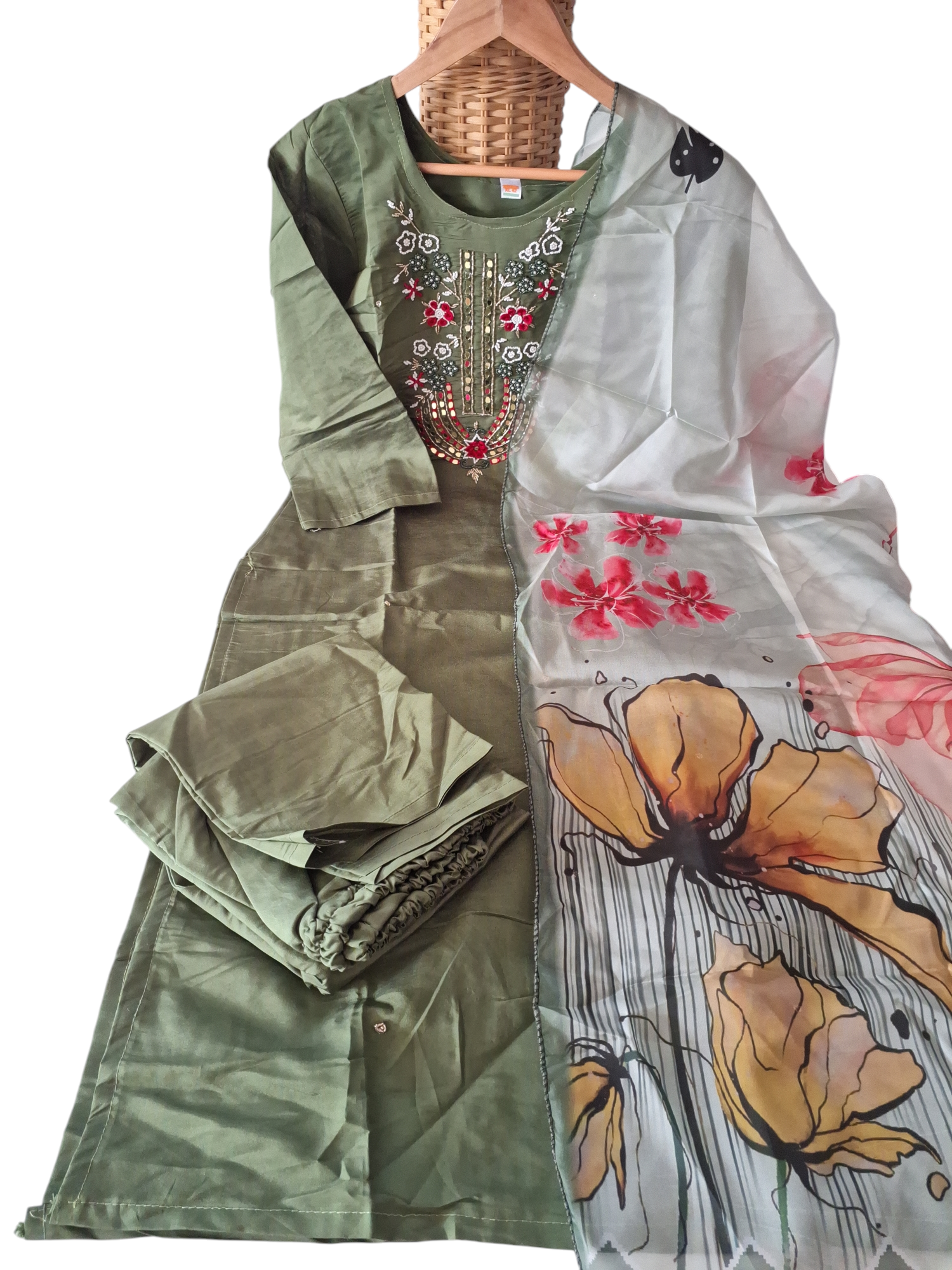 Hand embroidered Palazzo suit, size 40