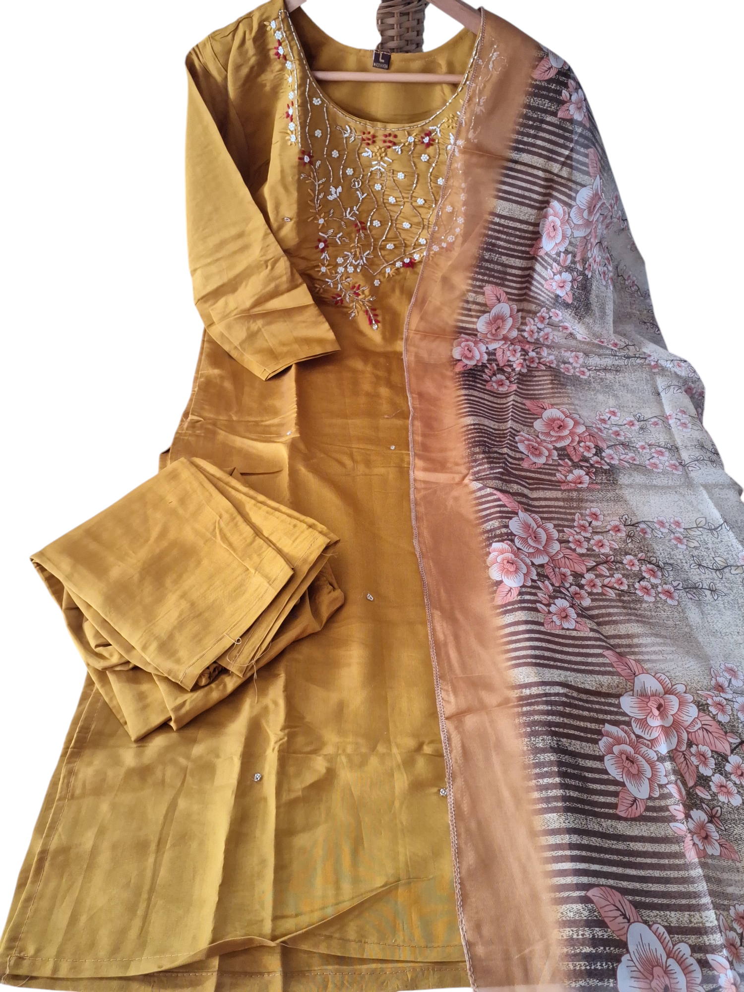Hand embroidered Palazzo suit, size 38/39