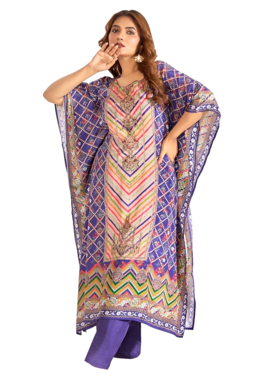 Elegant Floral Kaftan, sizes 38 left