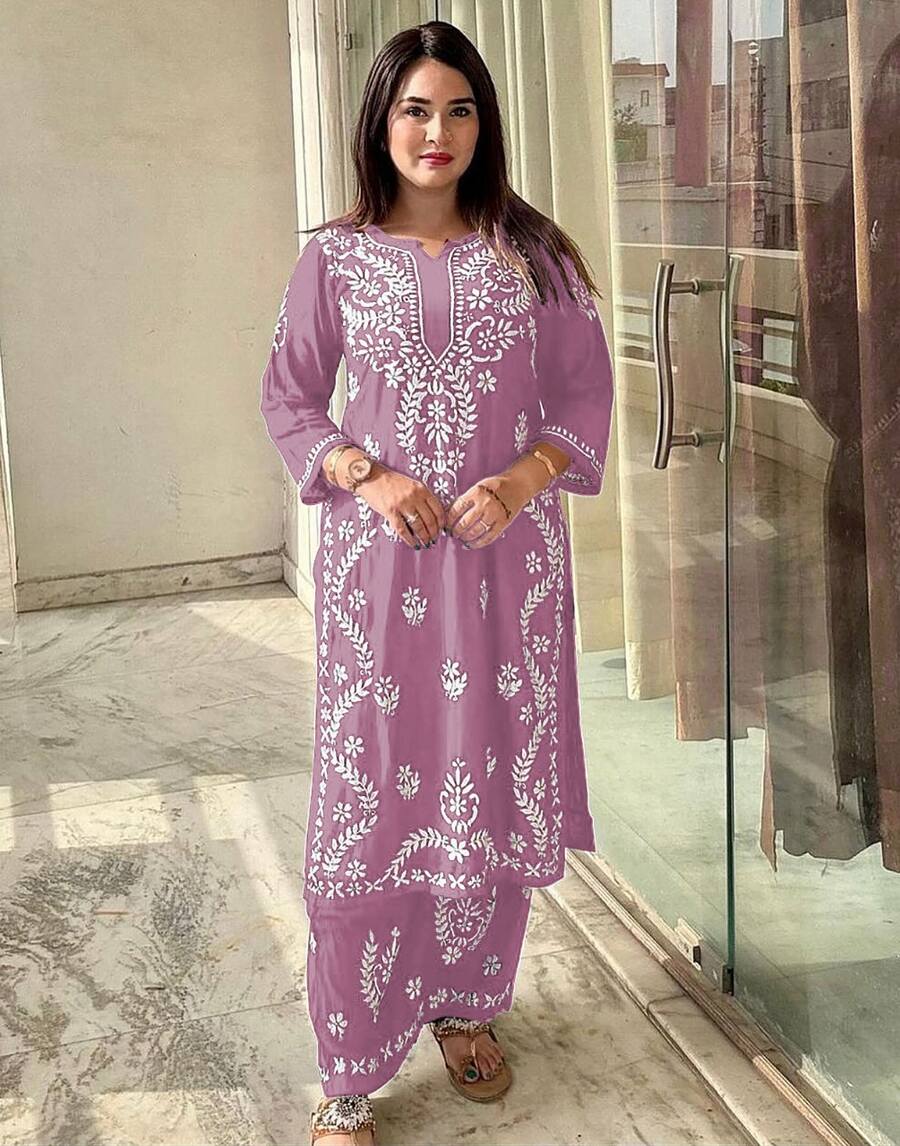 Lakhnavi kurti with Palazzo set, 42 left