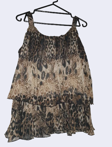 Leopard Print top, size NZ 14