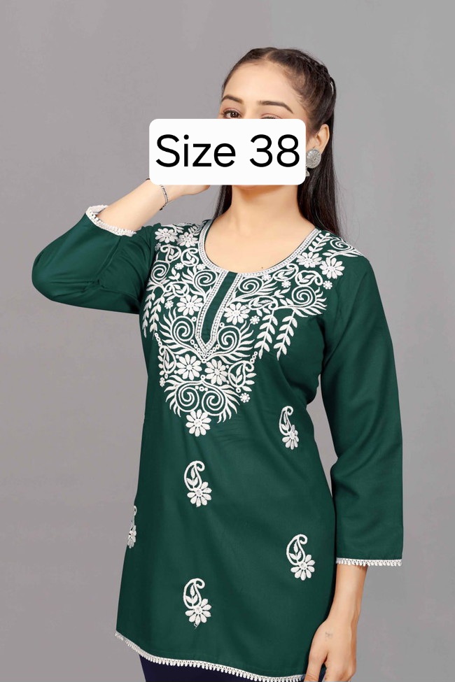 Embroidered Kurta, Size 38