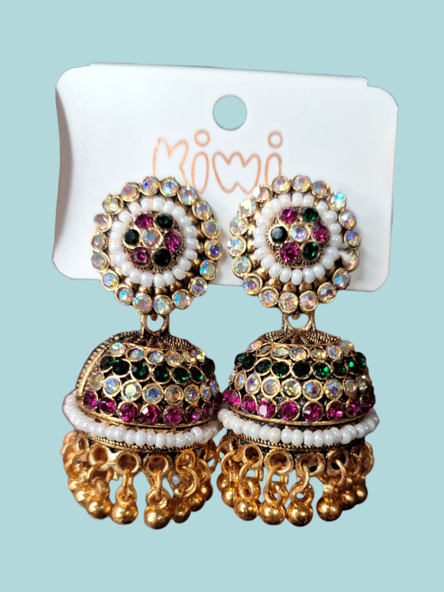 Multicolor Jumka earrings 