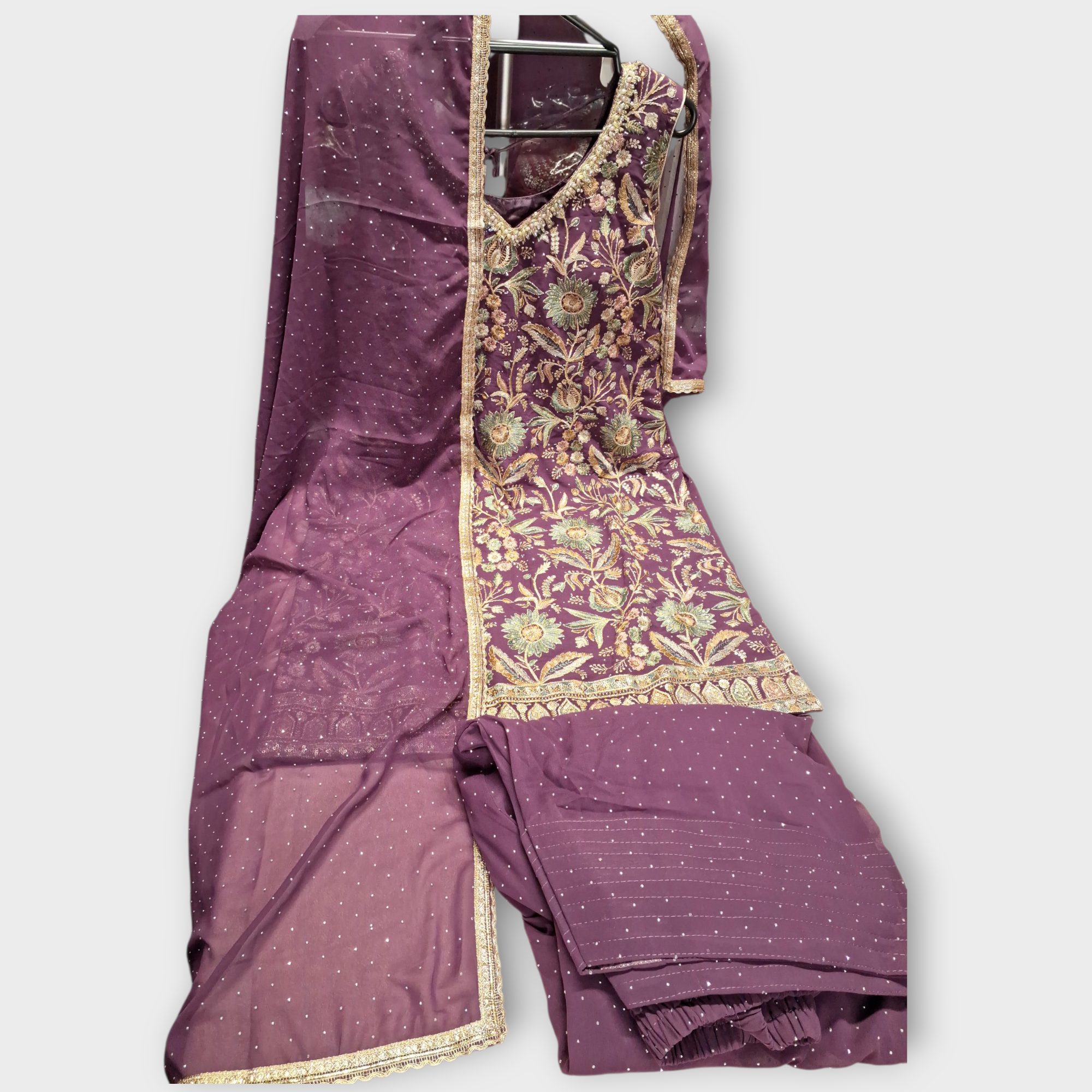 Embroidered Farshi Salwar, size 38-40