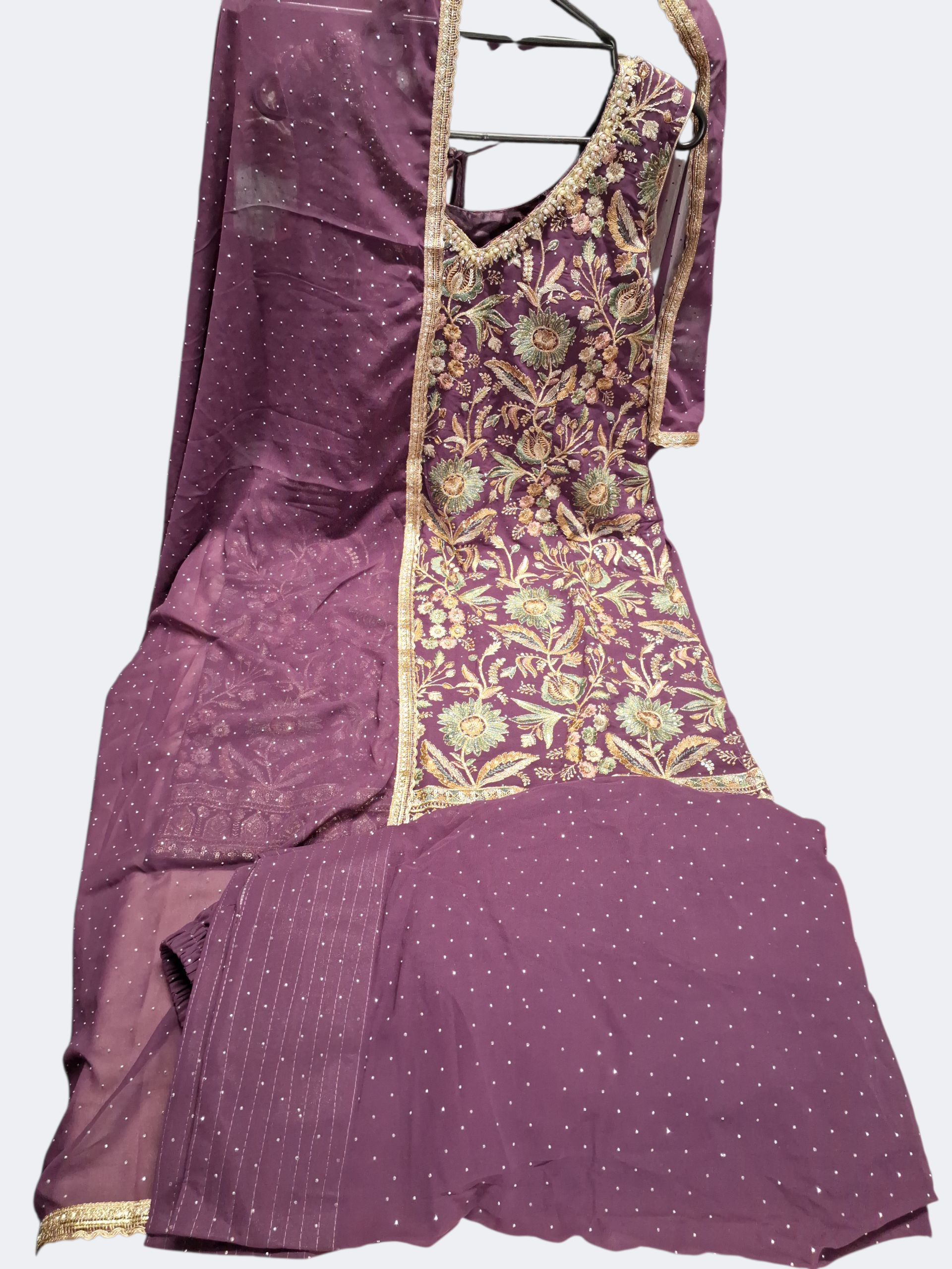 Embroidered Farshi Salwar, size 38-40