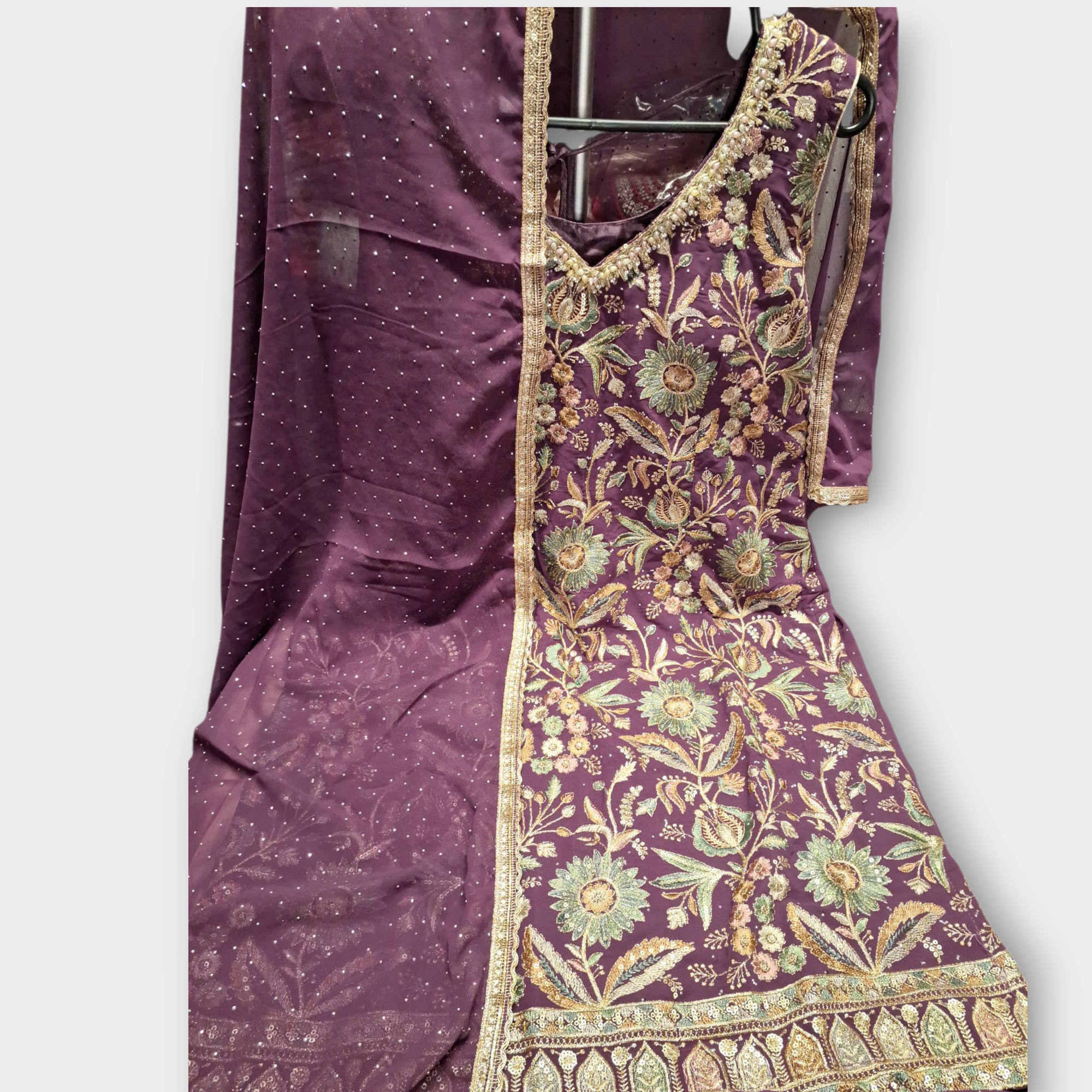 Embroidered Farshi Salwar, size 38-40
