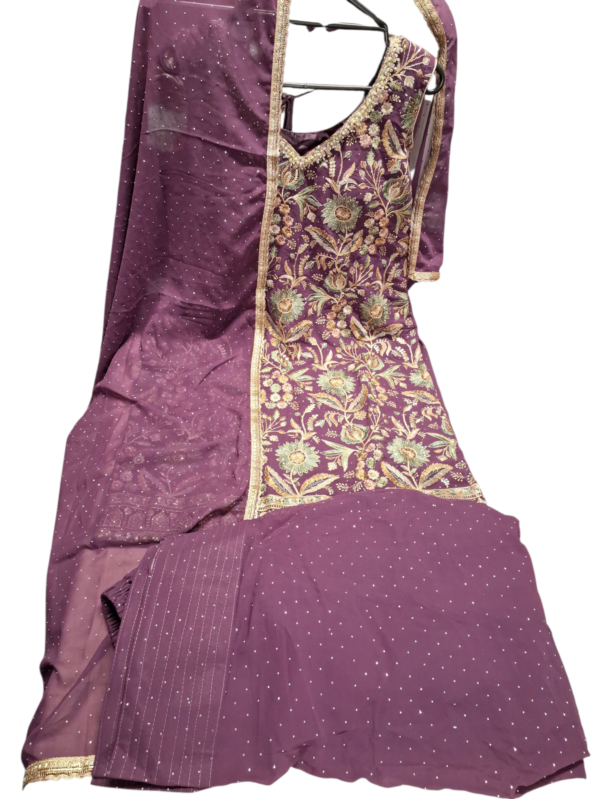 Embroidered Farshi Salwar, size 38-40