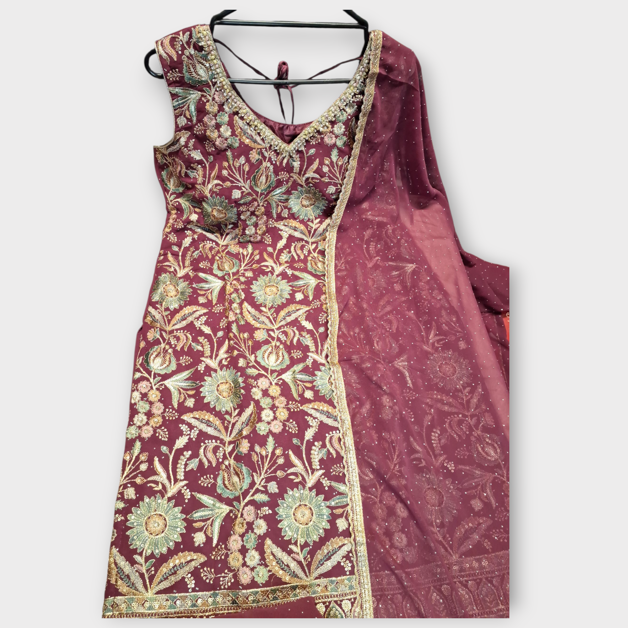 Embroidered Farshi Salwar, size 38-40