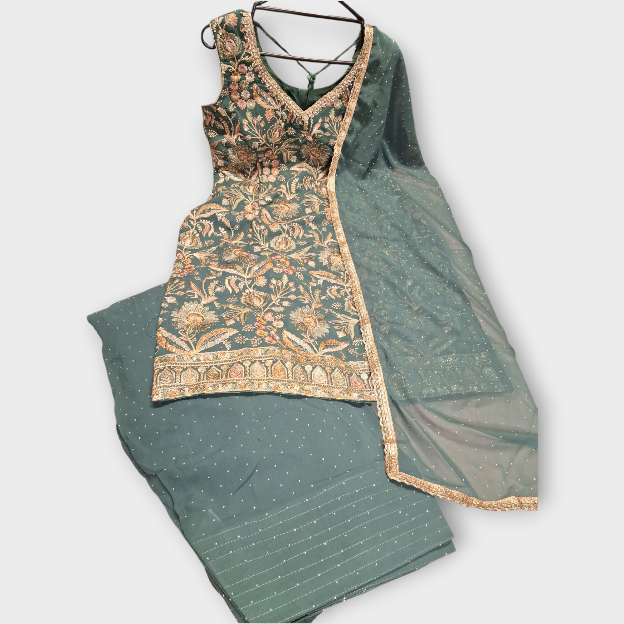 Embroidered Farshi Salwar, size 38-40
