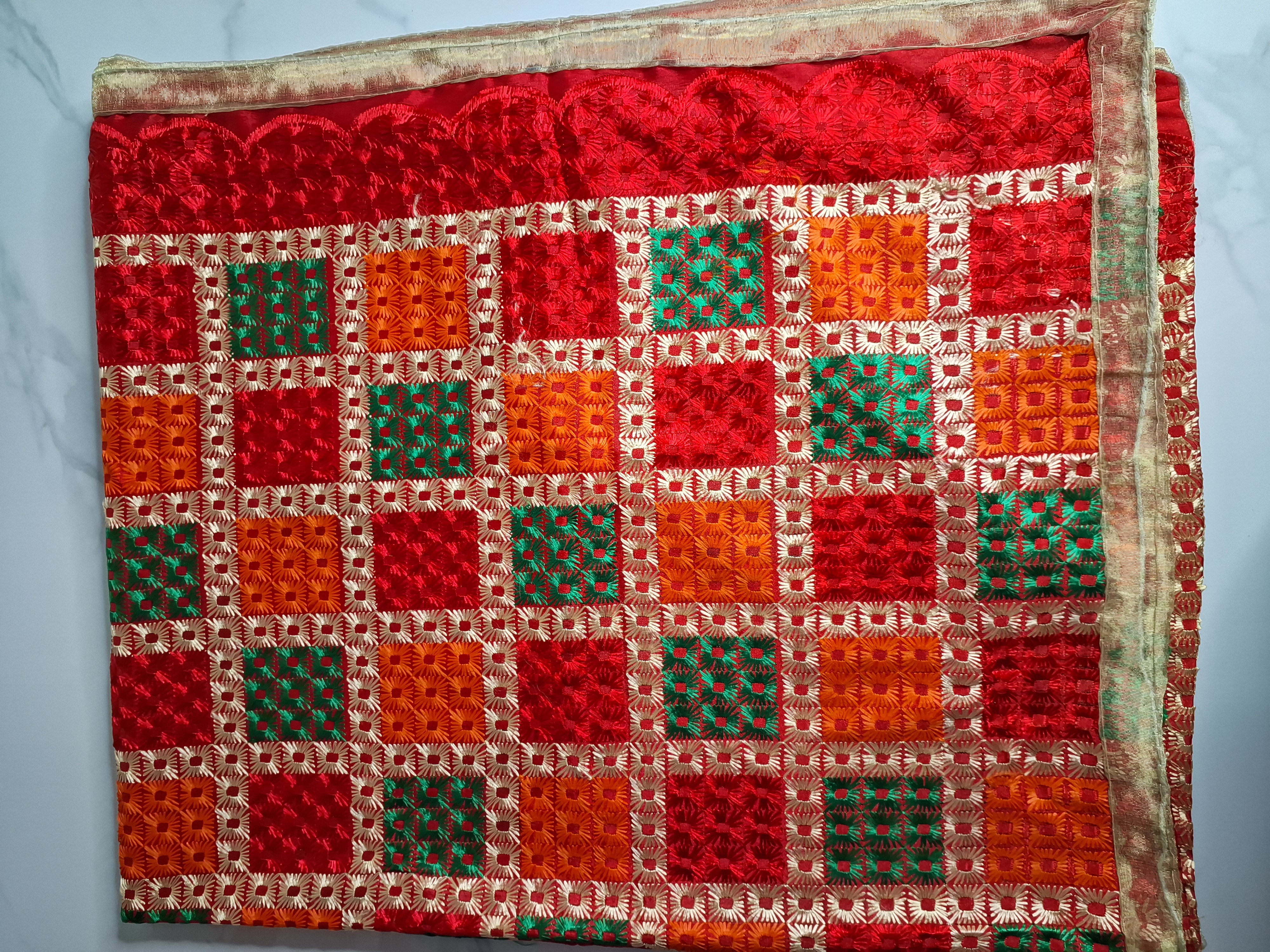 Heavy embroidered Phulkari