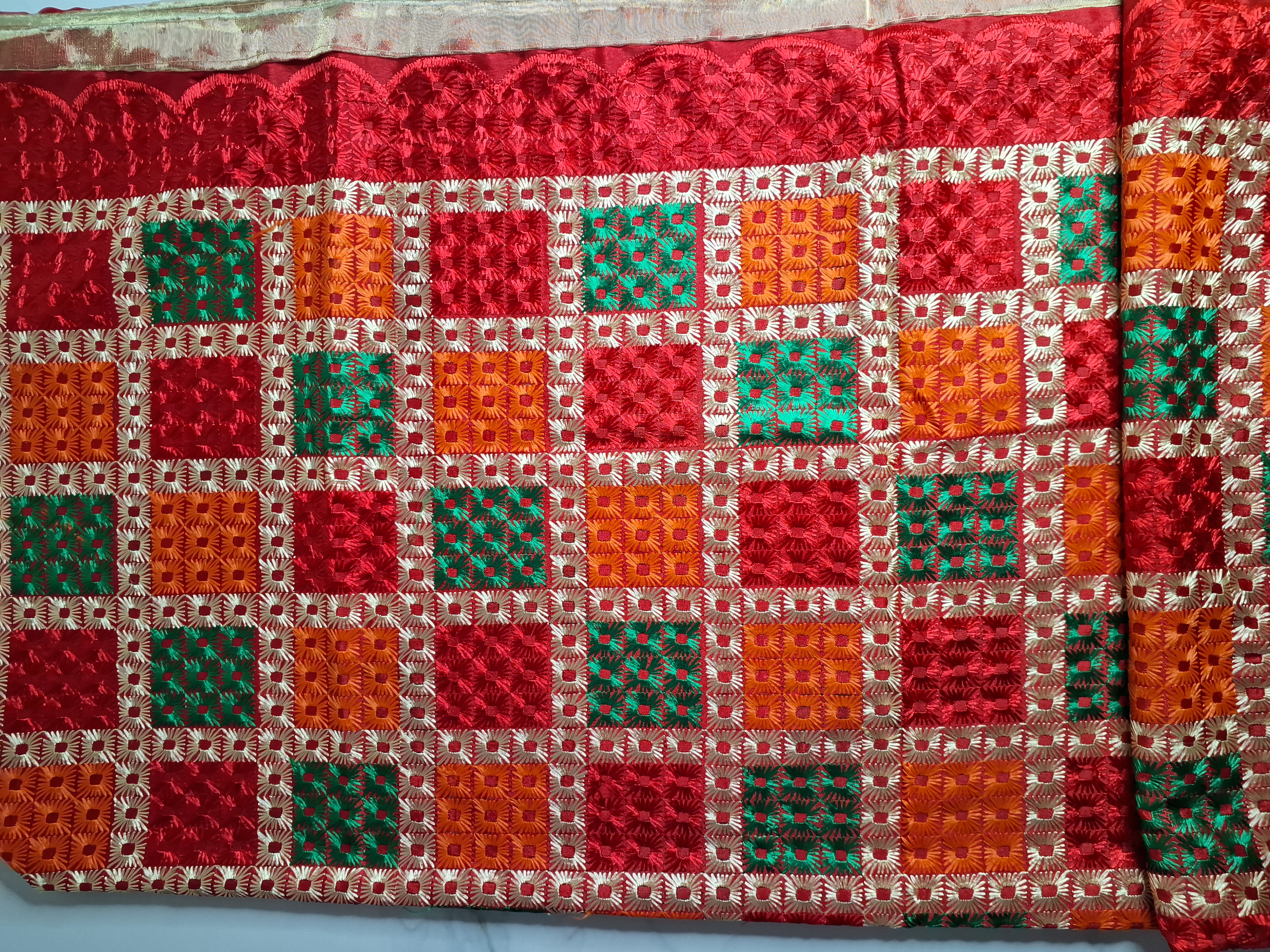 Heavy embroidered Phulkari