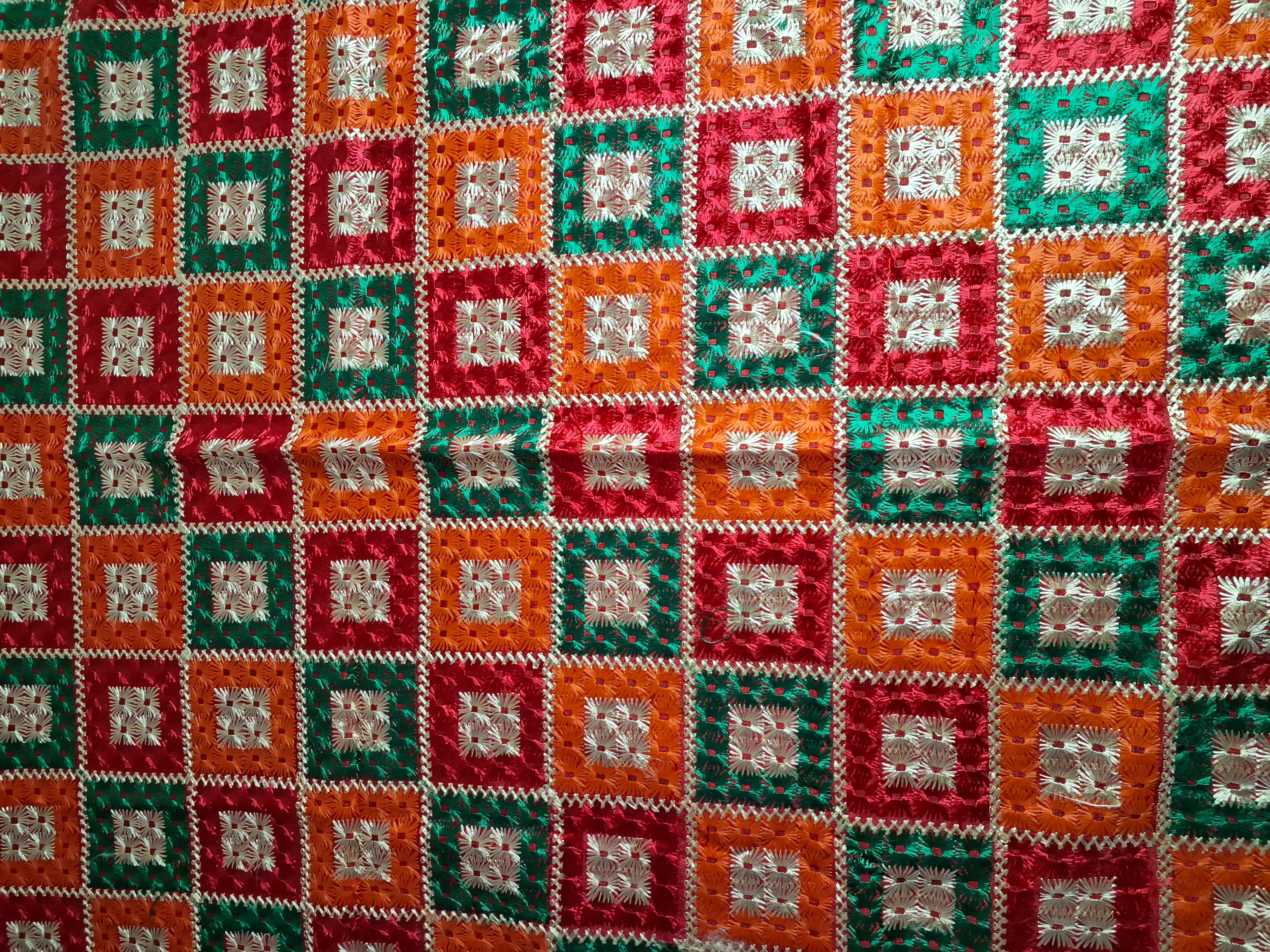 Heavy embroidered Phulkari