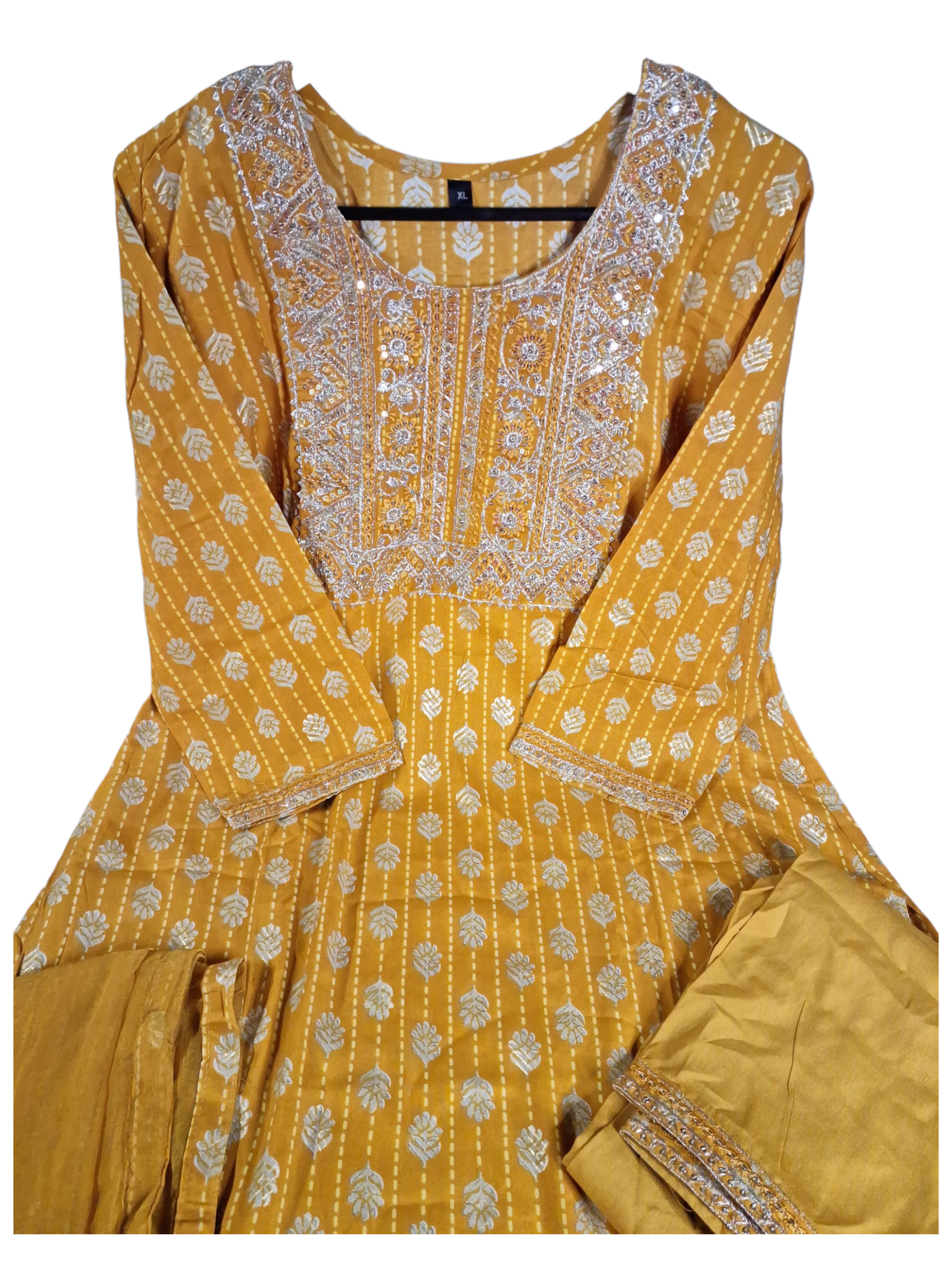 Rayon cotton palazzo pant suit, size 42-43